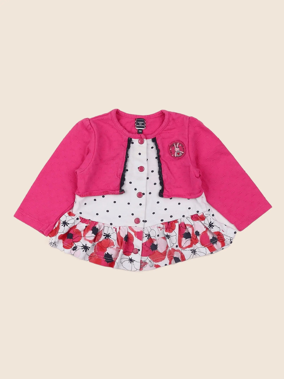 Terre de marins - gilet multicolore - 3 mois