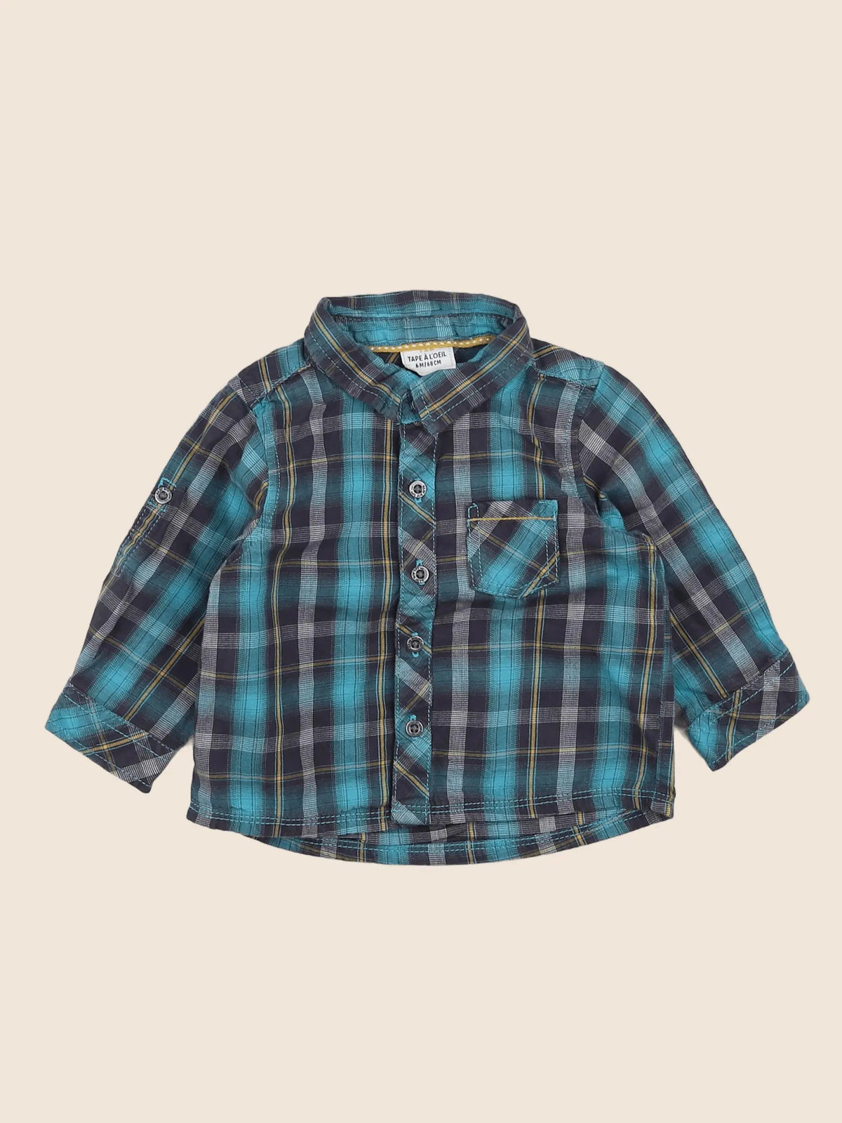 Tape à l'oeil - chemise bleu - 6 mois