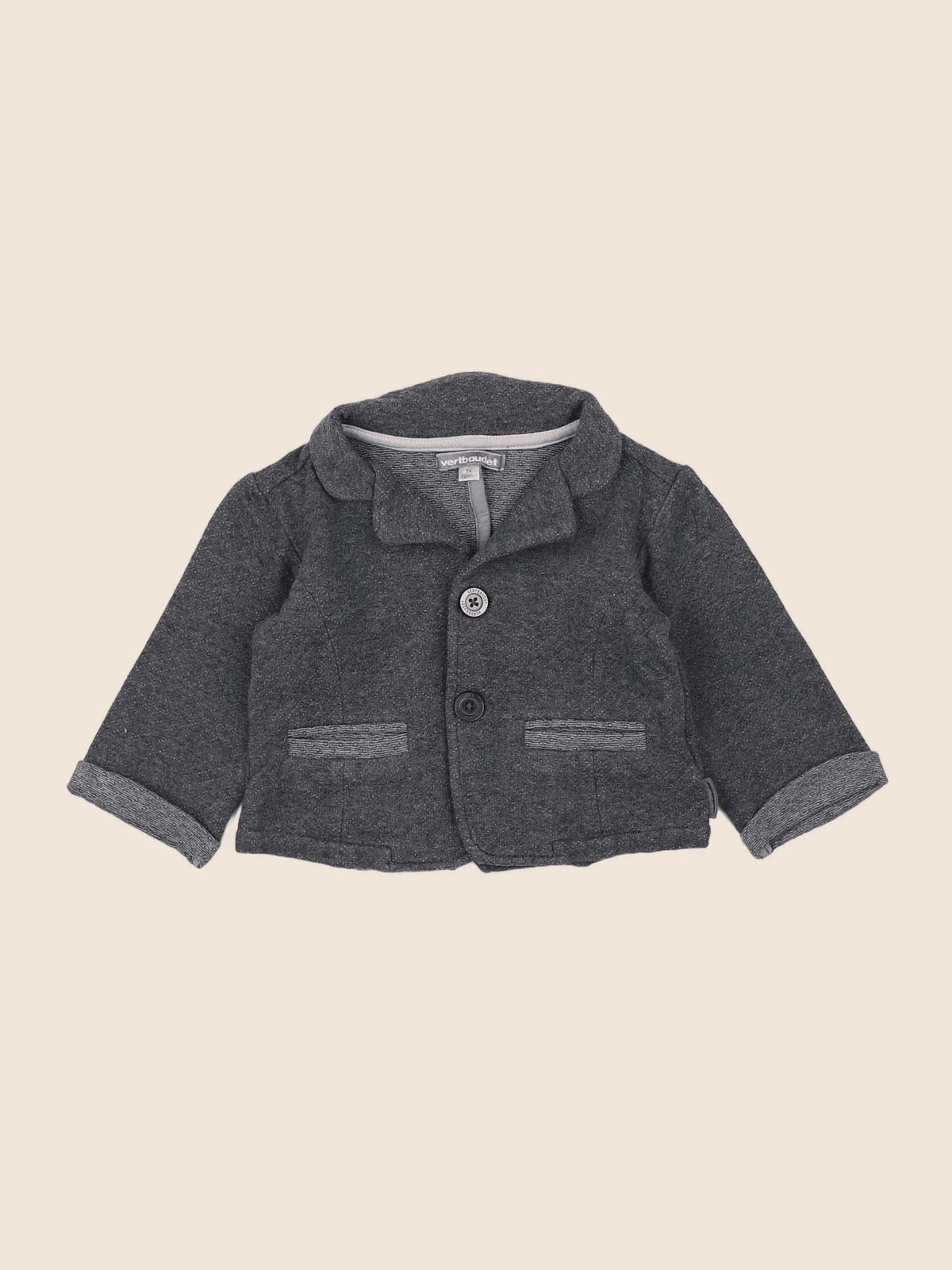Vertbaudet - veste gris - 12 mois