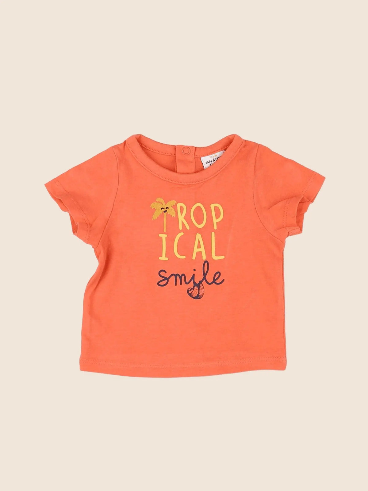Tape à l'oeil - tee-shirt orange - 3 mois