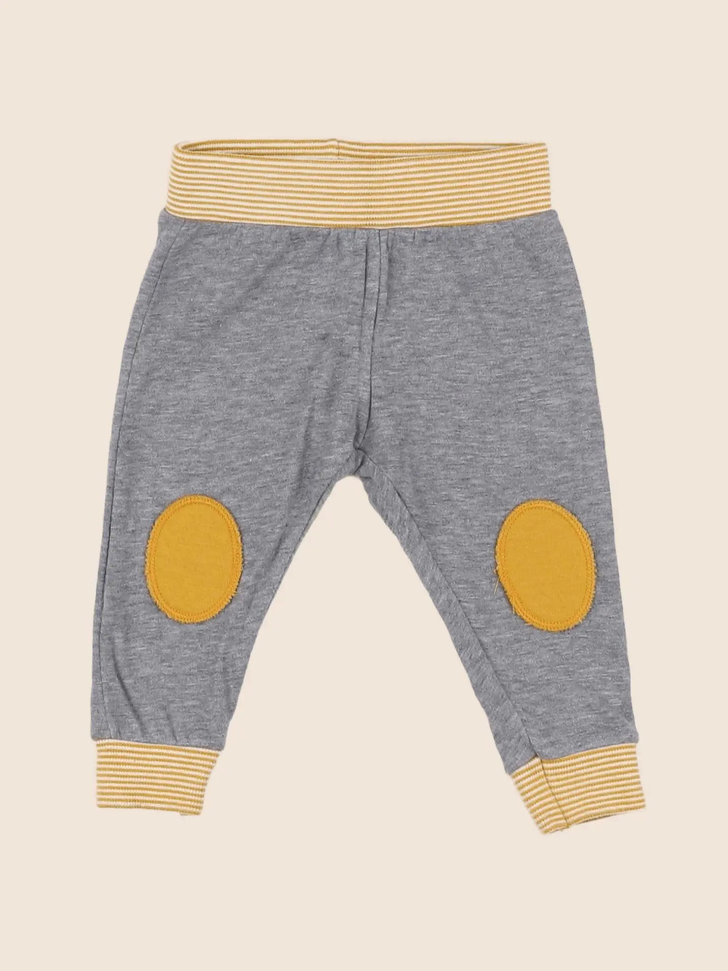 Petit Bateau - pantalon gris, jaune - 6 mois