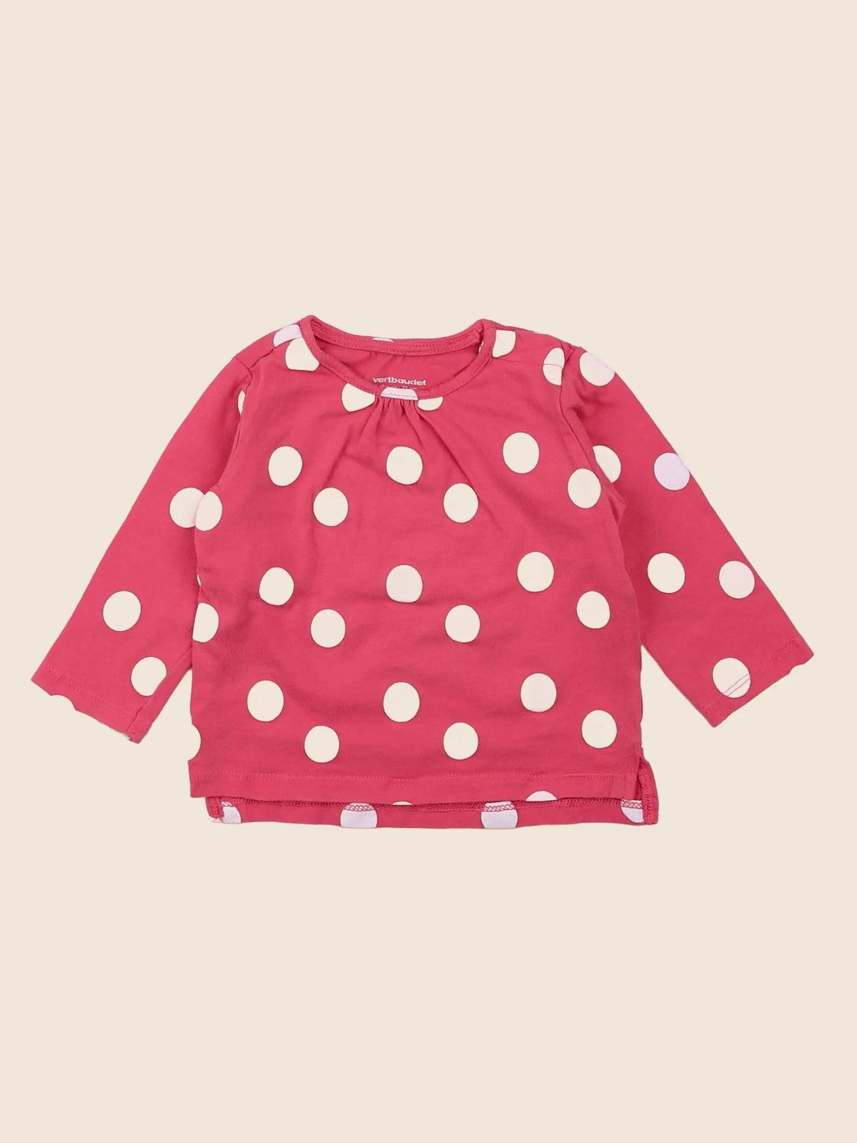 Vertbaudet - tee-shirt rose - 12 mois