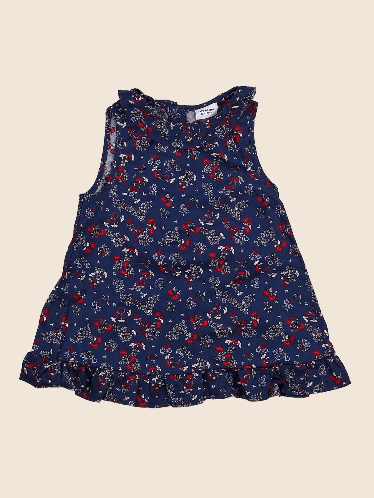 Tape à l'oeil - robe bleu - 12 mois