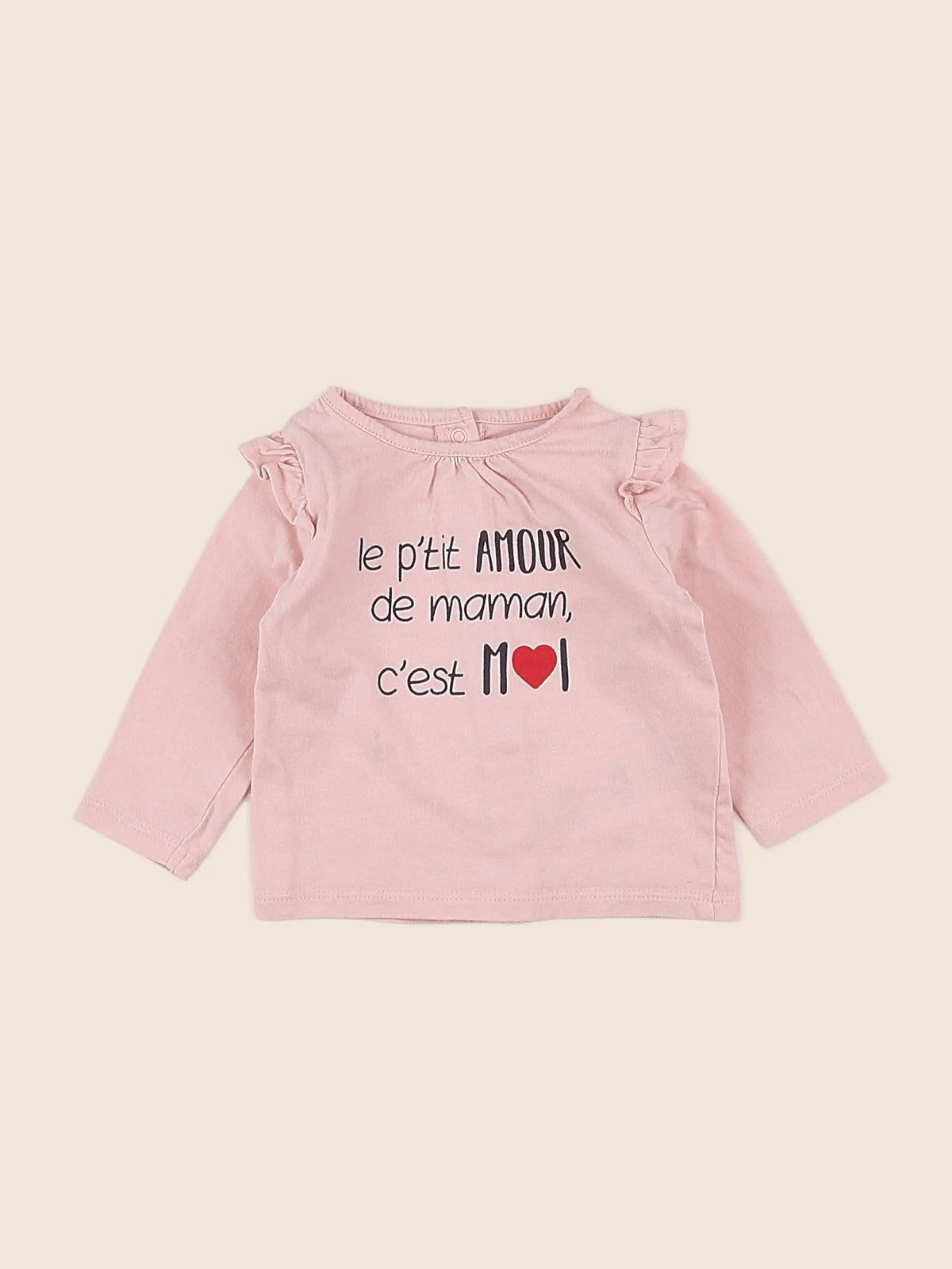 Vertbaudet - tee-shirt rose - 3 mois