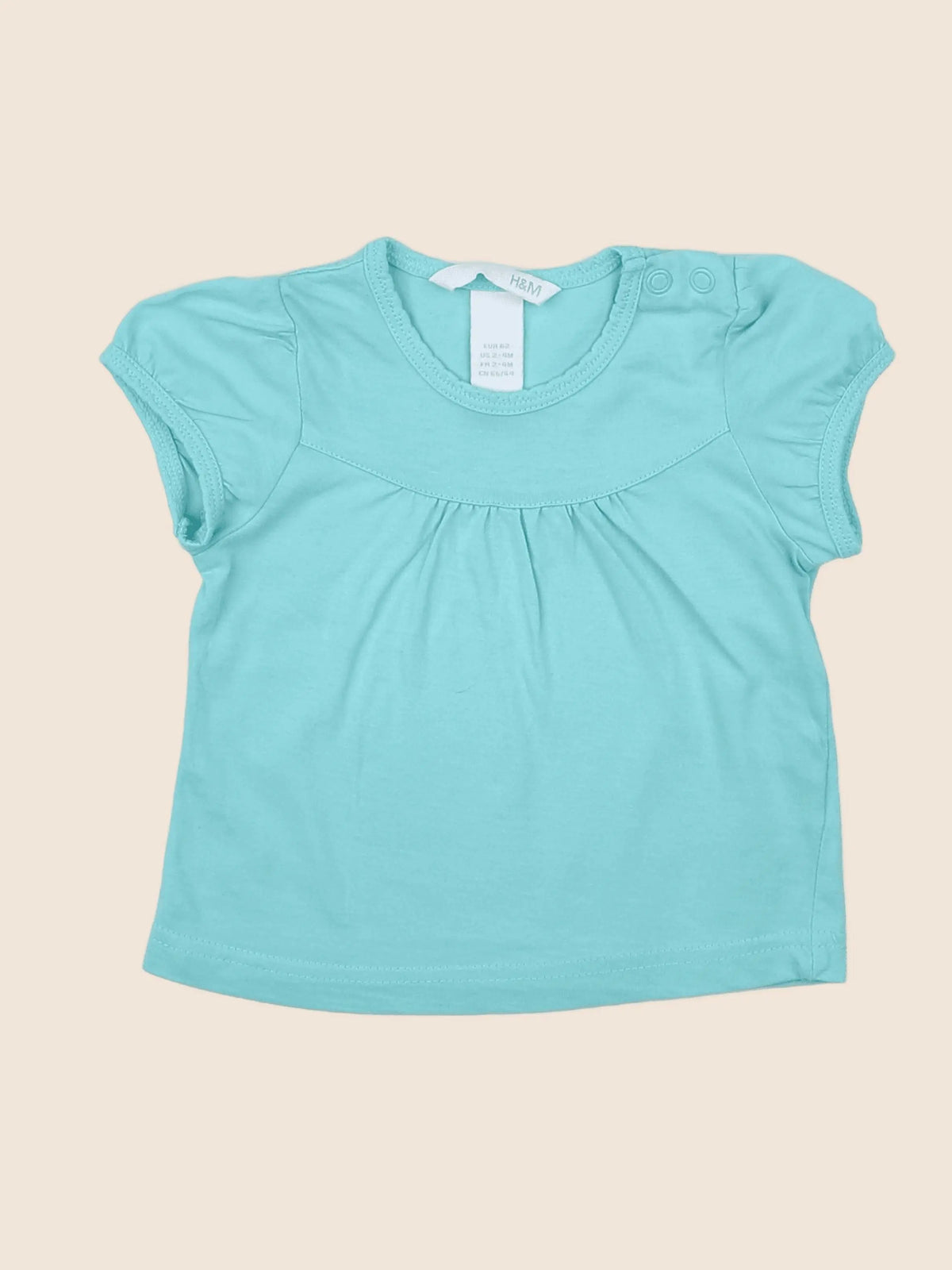 H&M - tee-shirt vert - 1/3 mois