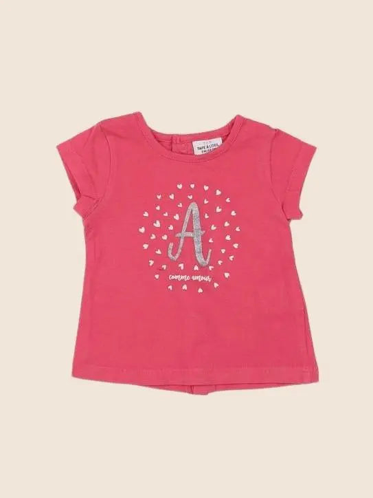 Tape à l'oeil - tee-shirt rose - 3 mois