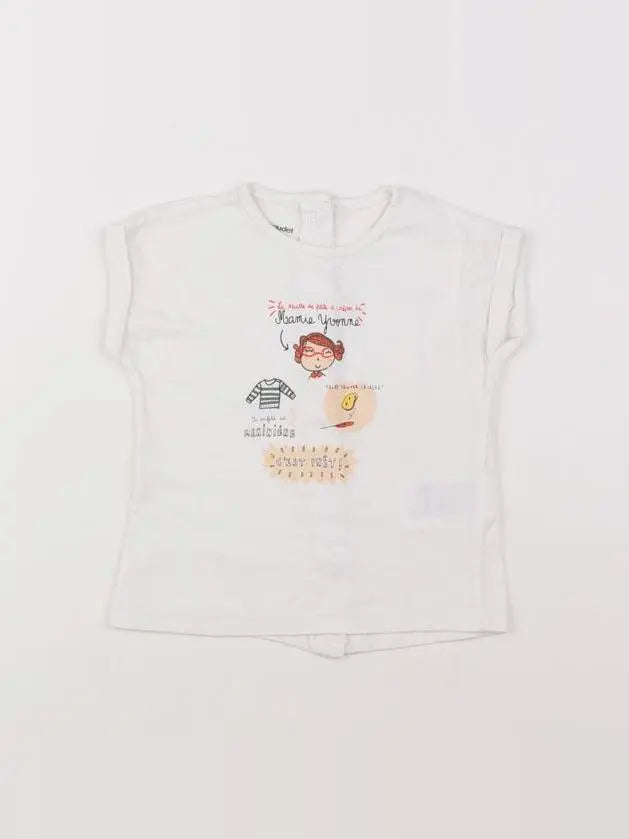 Vertbaudet - tee-shirt blanc - 9 mois