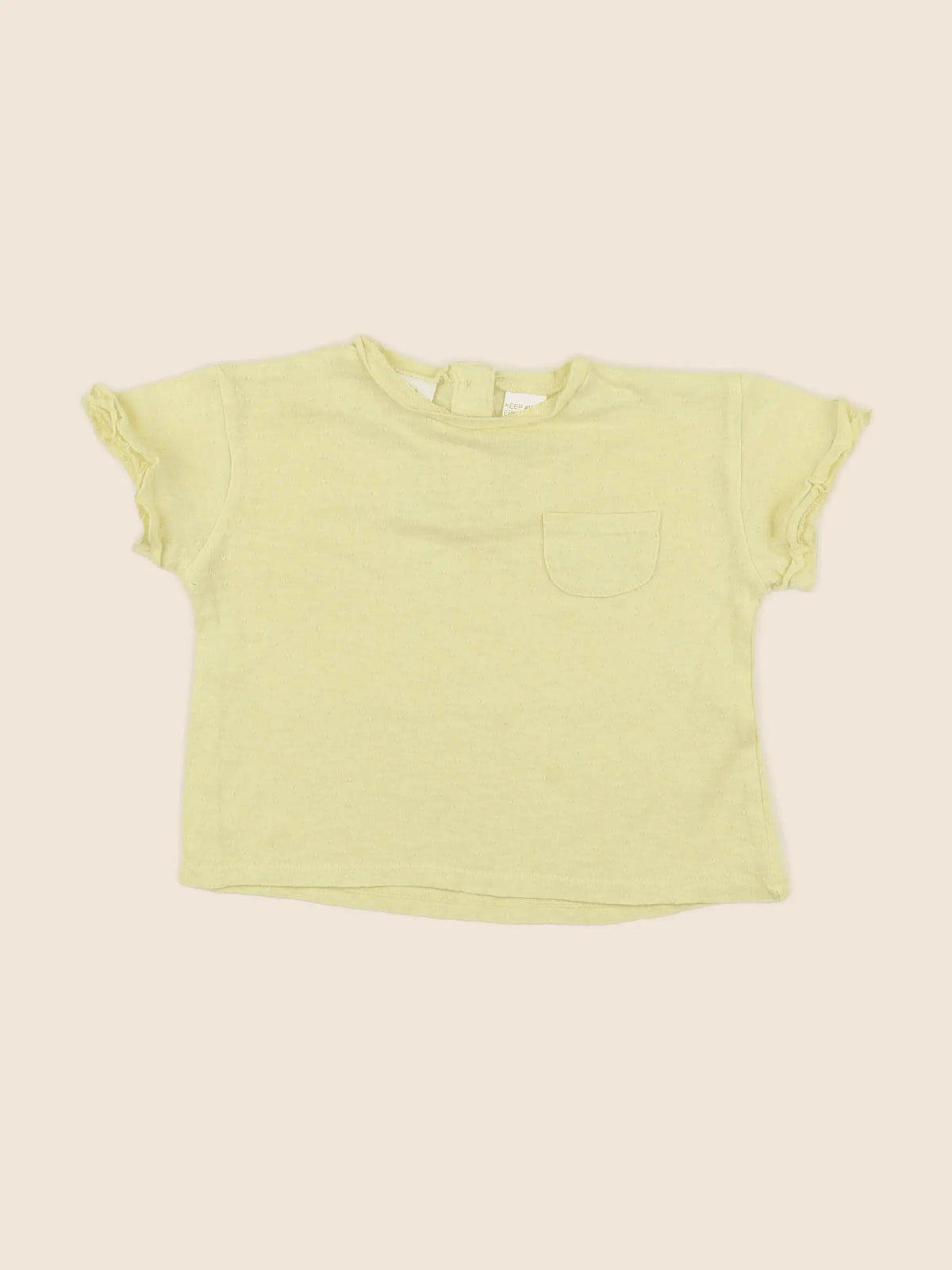 Zara - tee-shirt jaune - 3/6 mois