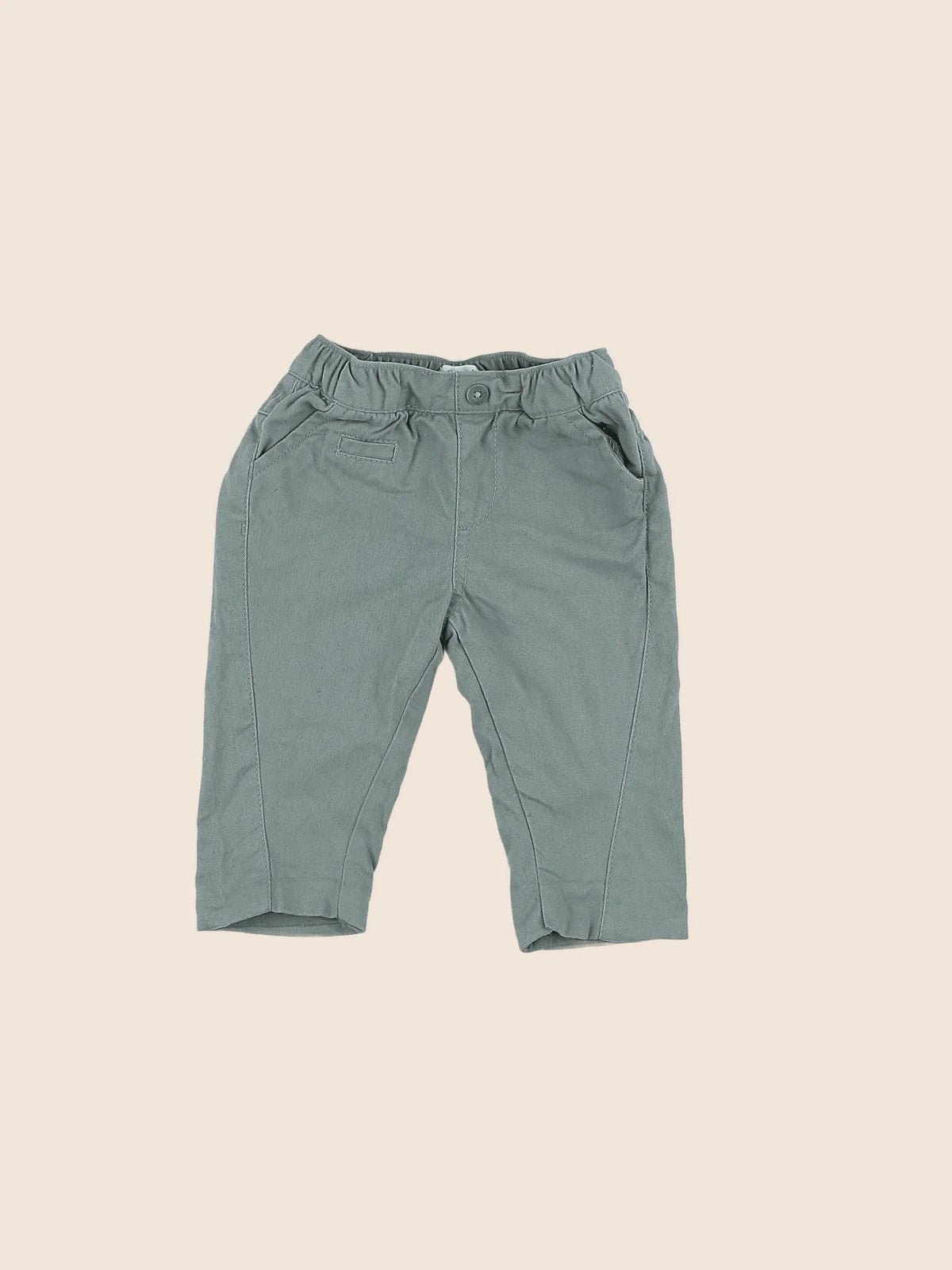 Vertbaudet - pantalon vert - 3 mois