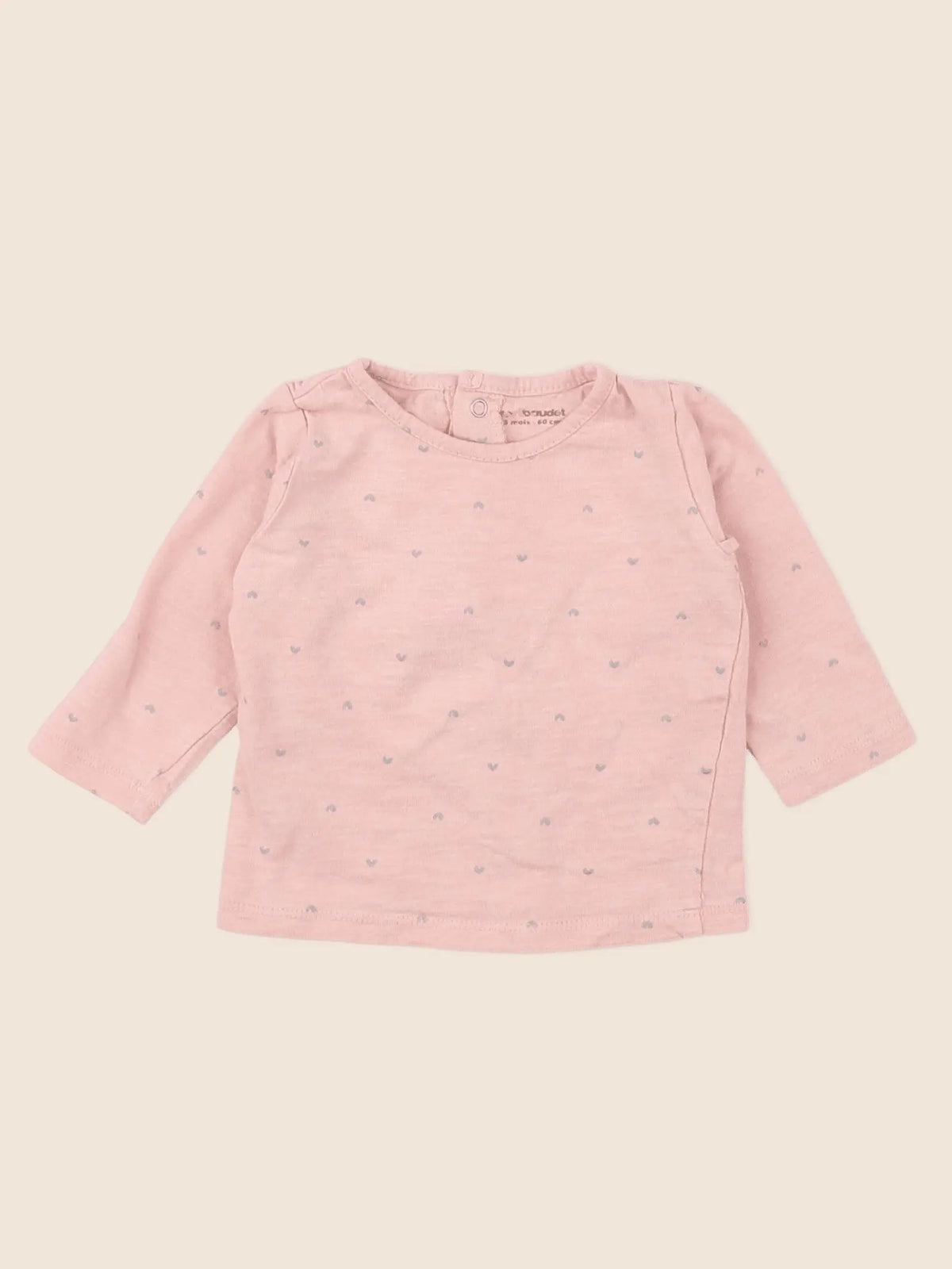 Vertbaudet - tee-shirt rose - 3 mois
