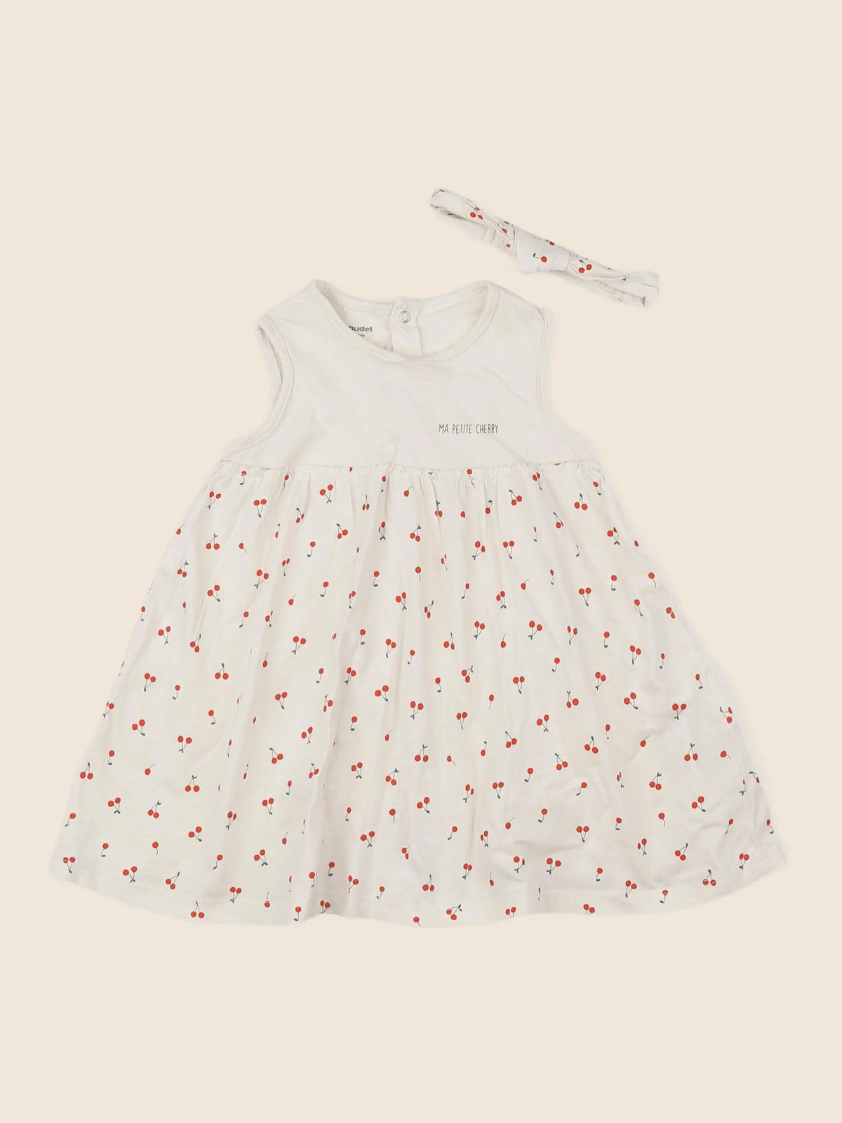 Vertbaudet - robe beige - 12 mois