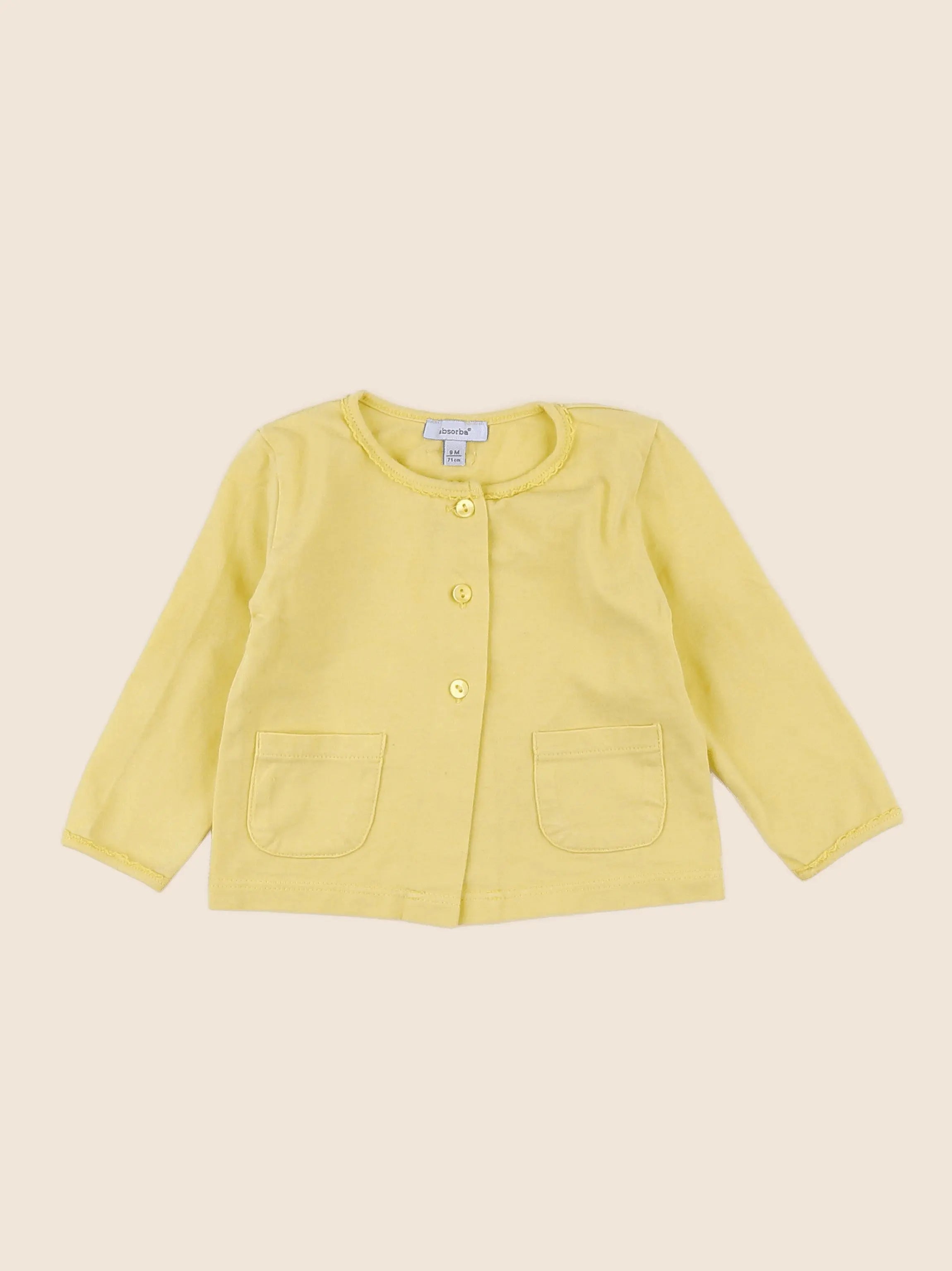 Absorba - tee-shirt jaune - 9 mois