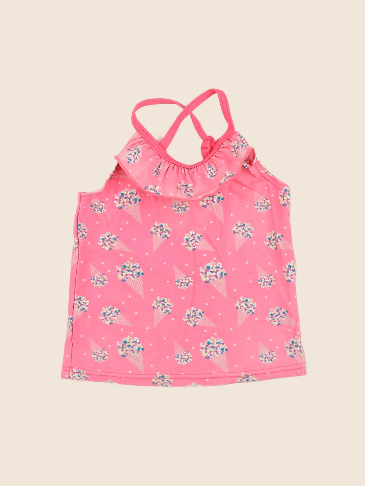 Tape à l'oeil - tee-shirt de bain rose fluo - 12 mois