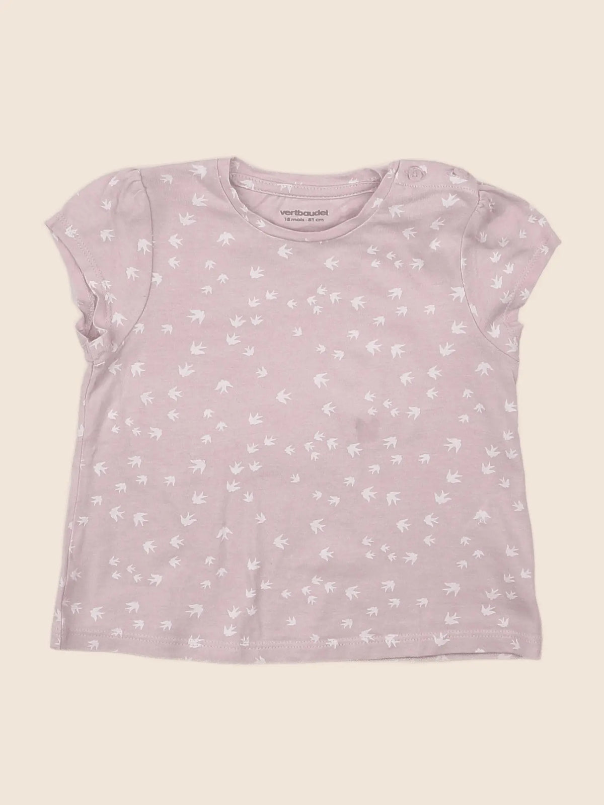 Vertbaudet - tee-shirt rose - 18 mois