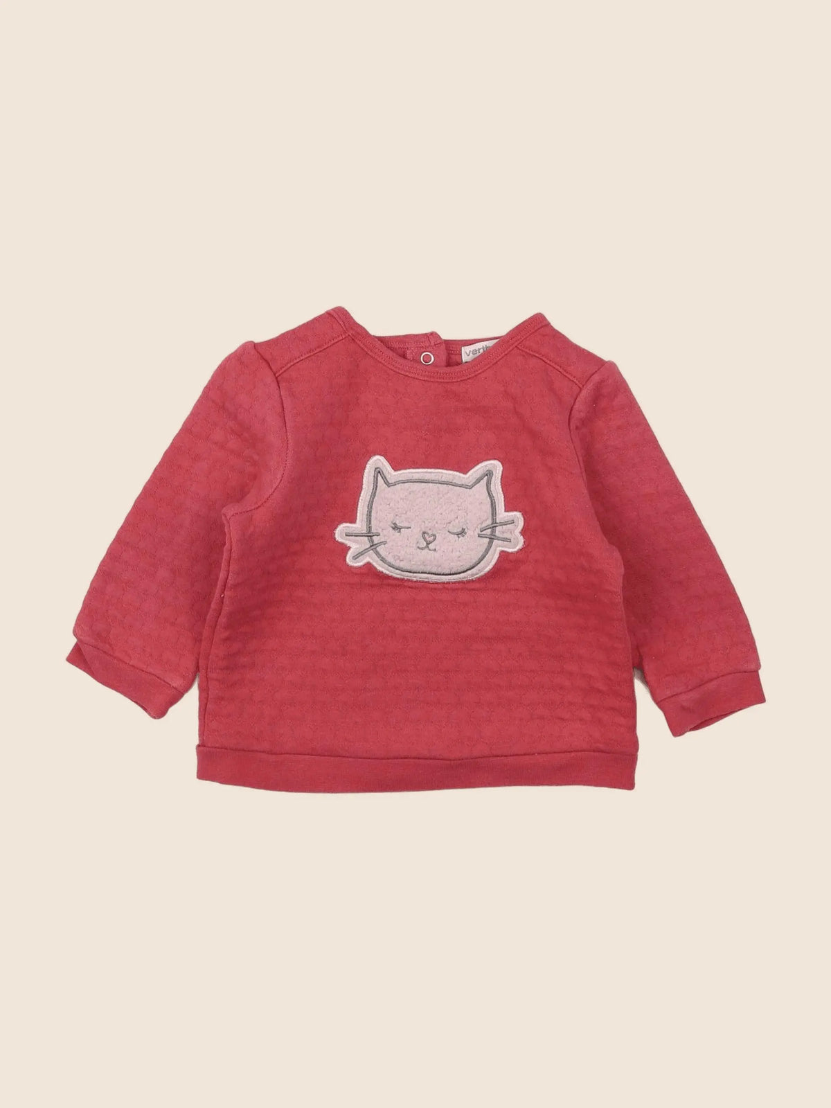 Vertbaudet - sweat rose - 6 mois