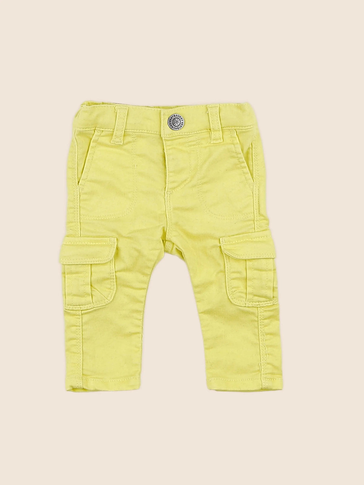 Vertbaudet - pantalon jaune - 3 mois