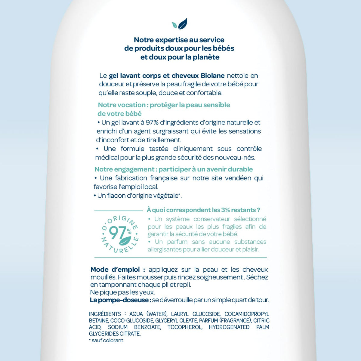 Gel lavant corps & cheveux 2 en 1
