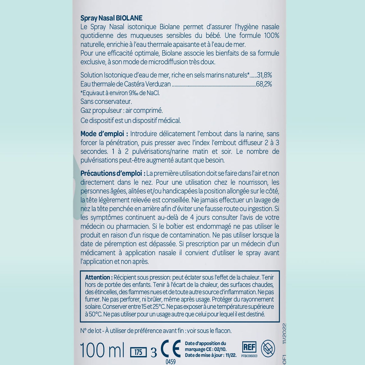 Spray nasal : formule 100% naturelle