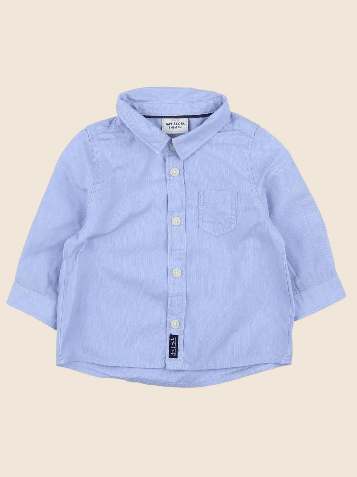 Tape à l'oeil - chemise bleu - 6 mois