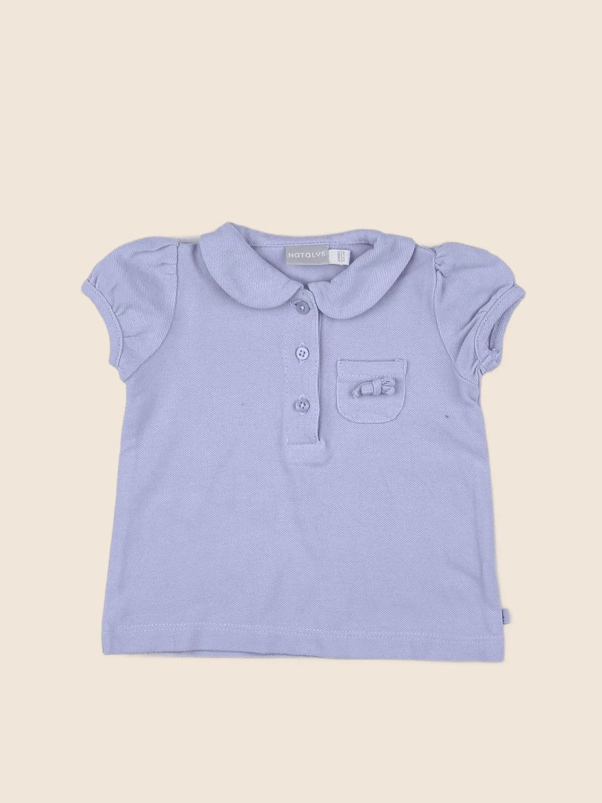 Natalys - polo bleu - 6 mois