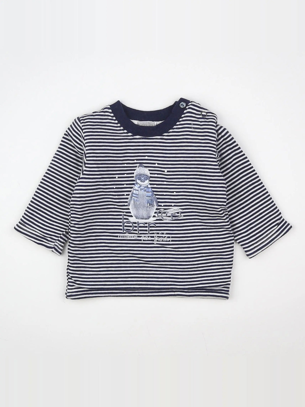 Absorba - tee-shirt blanc, bleu - 3 mois
