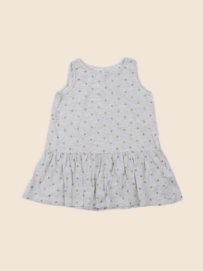 H&M - robe gris, or - 12/18 mois