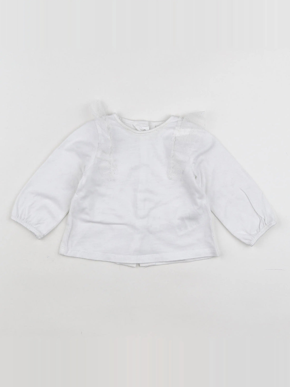 Vertbaudet - tee-shirt blanc, or - 9 mois