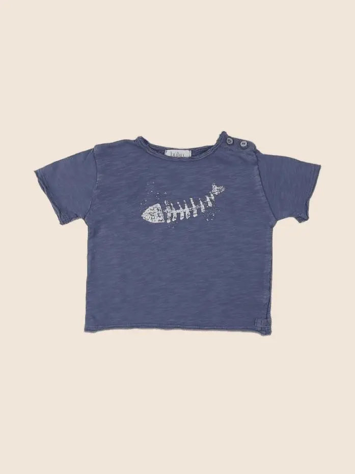 Buho - tee-shirt bleu - 3 mois