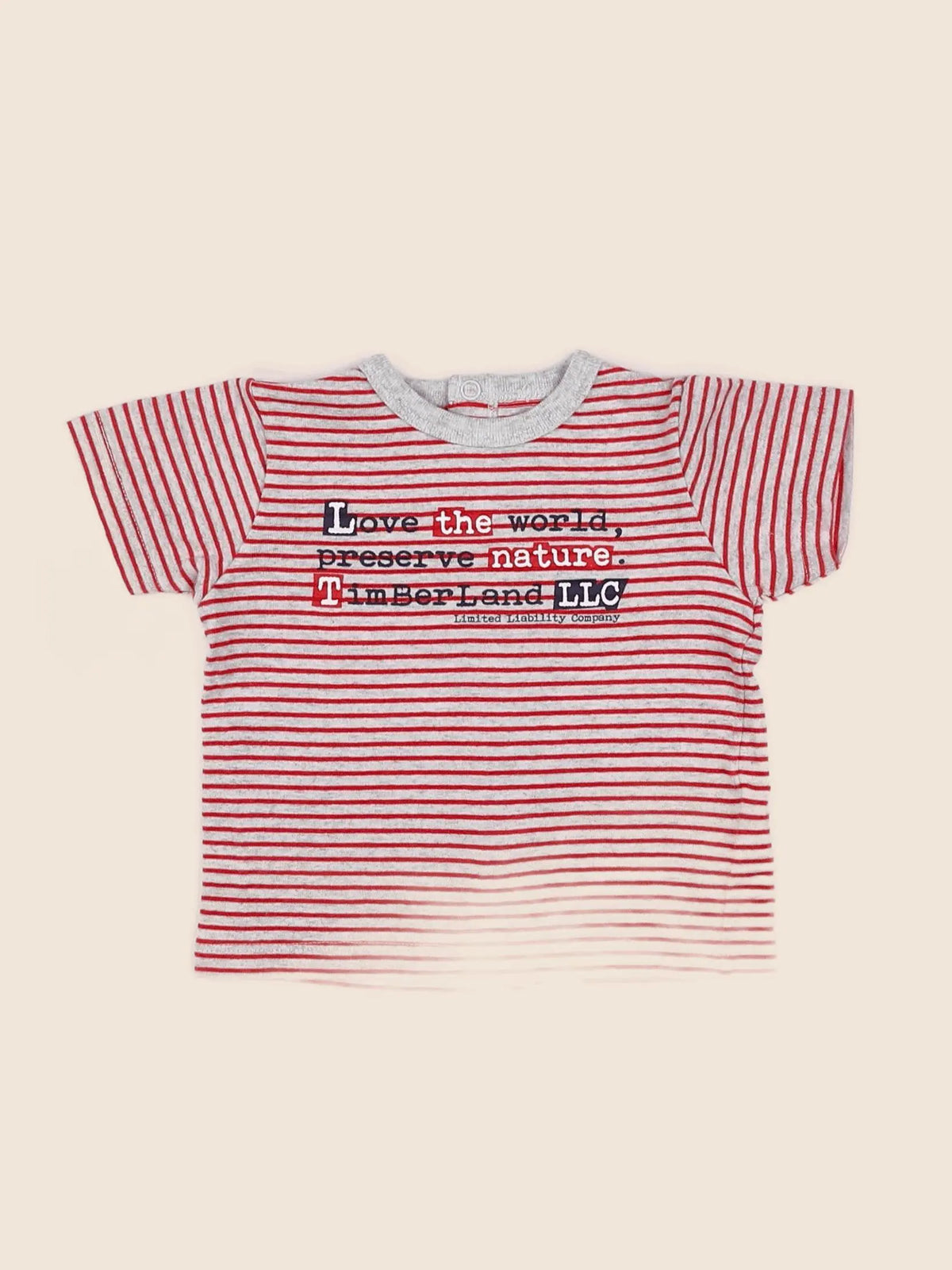 Timberland - tee-shirt gris, rouge - 3 mois