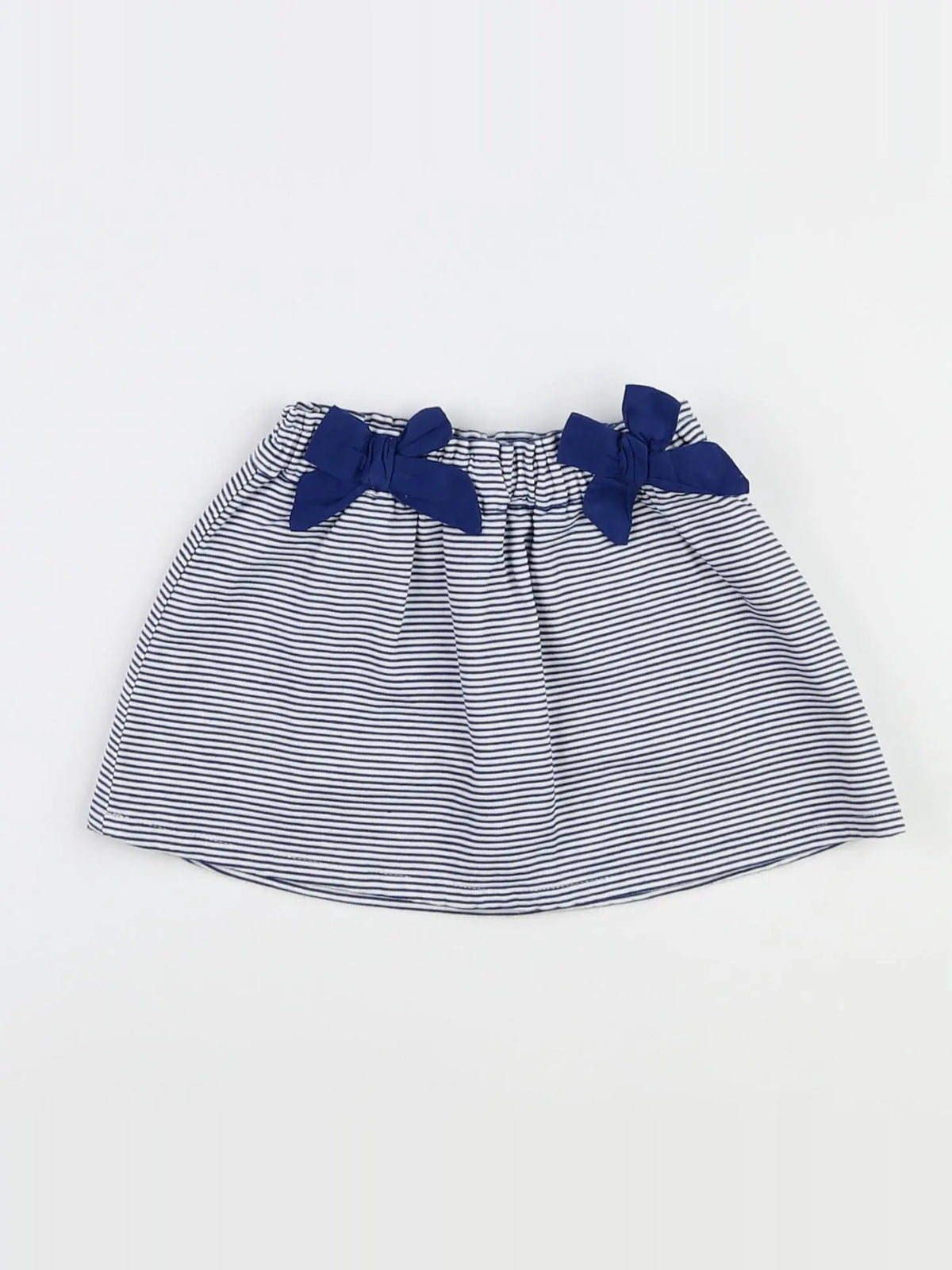 Vertbaudet - jupe bleu, blanc - 9 mois