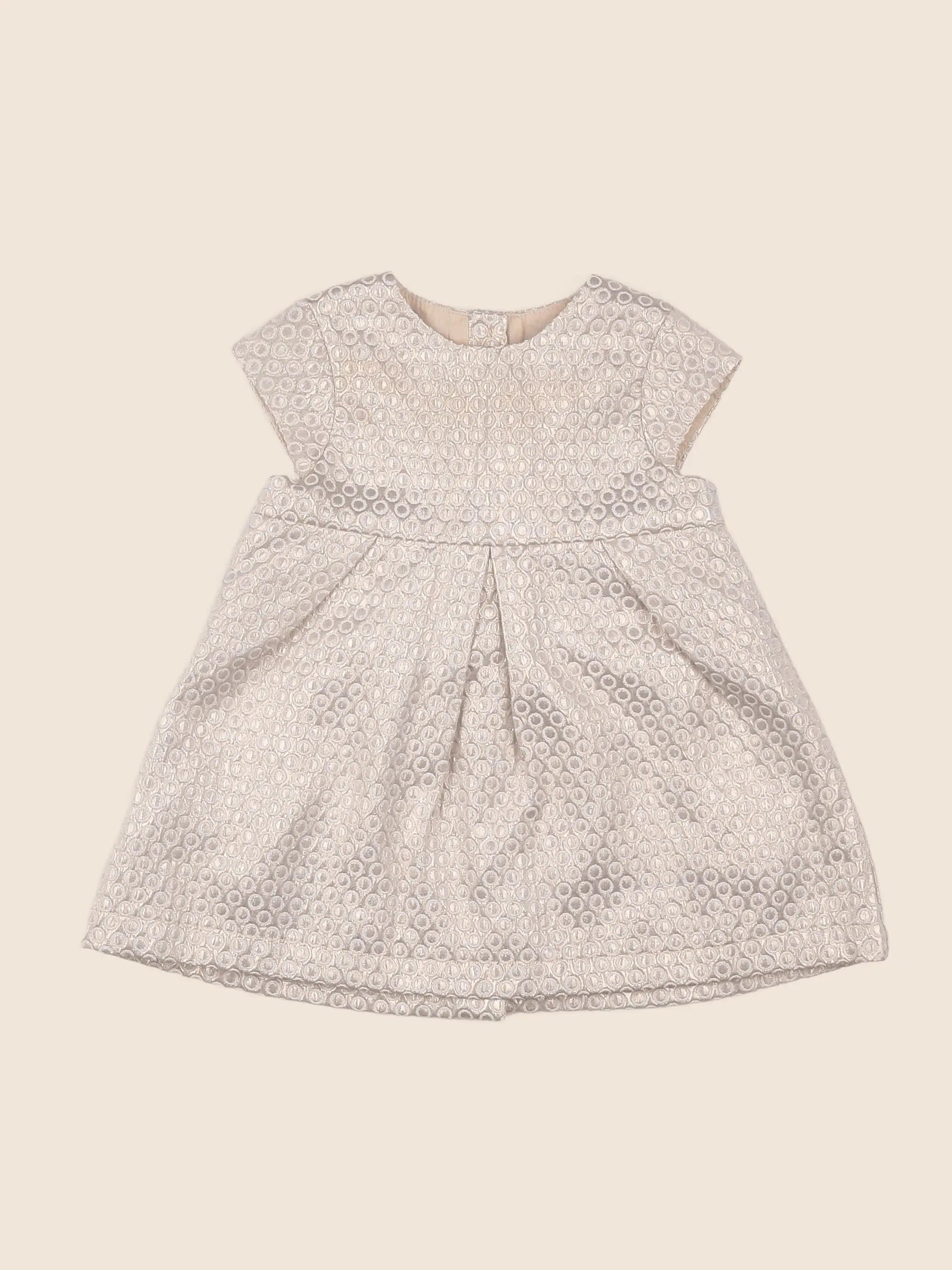 Vertbaudet - robe beige - 9 mois
