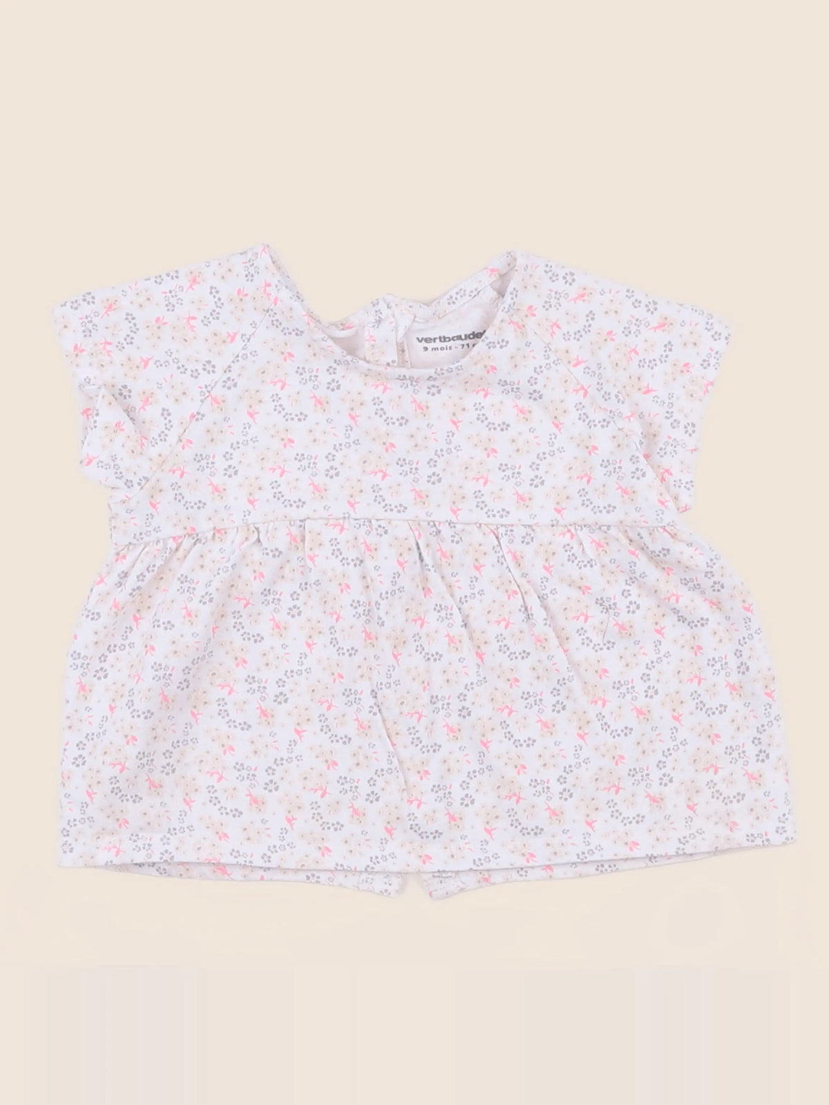 Vertbaudet - tee-shirt multicolore - 9 mois
