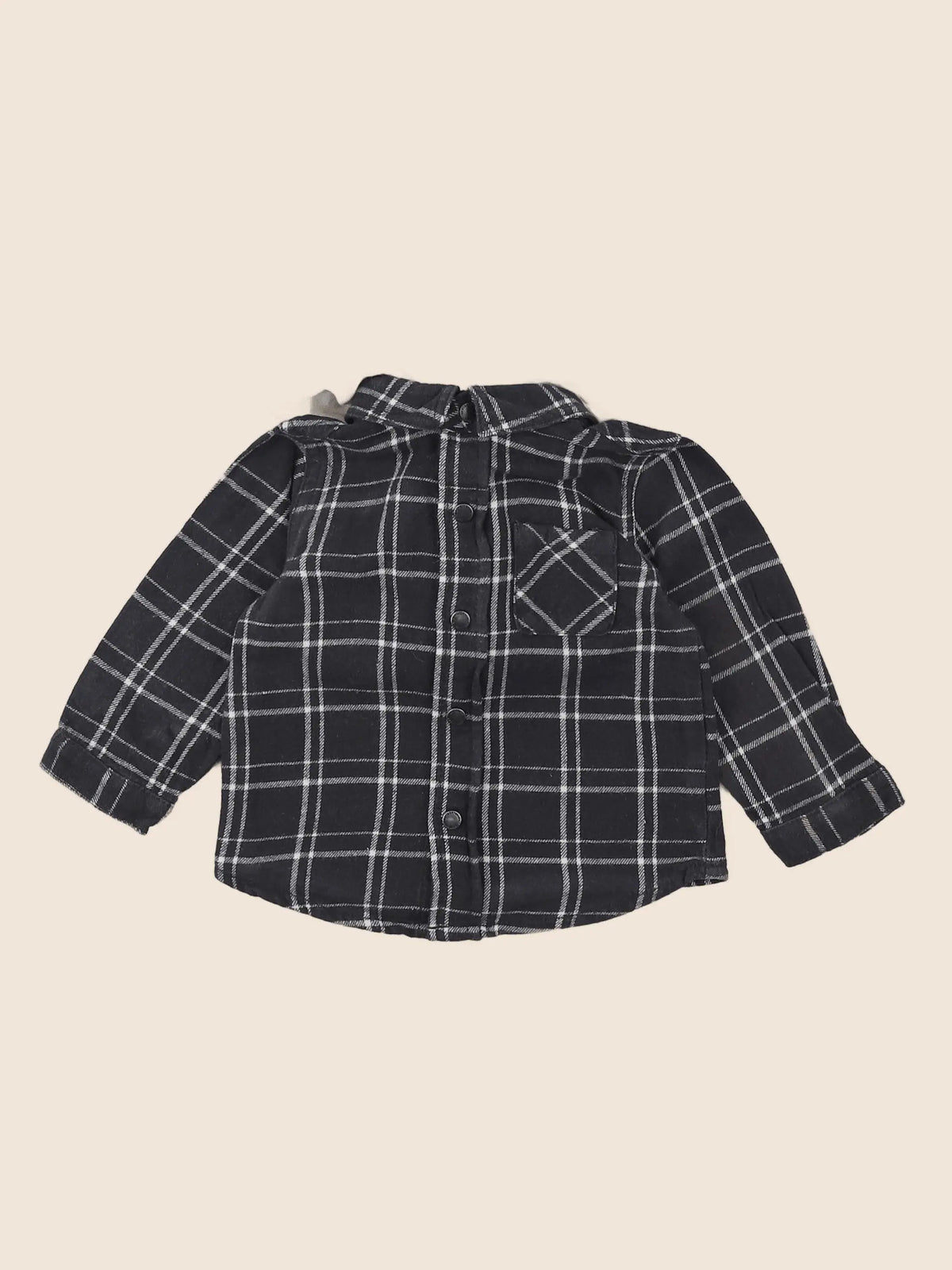 Vertbaudet - chemise gris - 9 mois