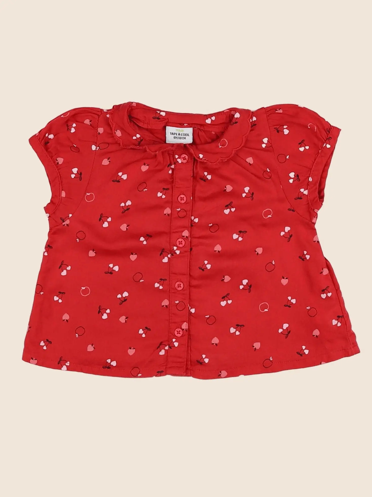 Tape à l'oeil - blouse rouge, multicolore - 6 mois