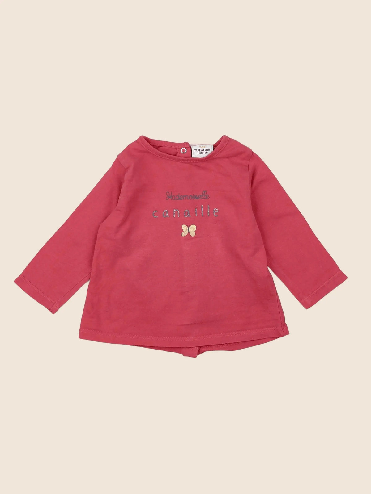 Tape à l'oeil - tee-shirt rose - 9 mois