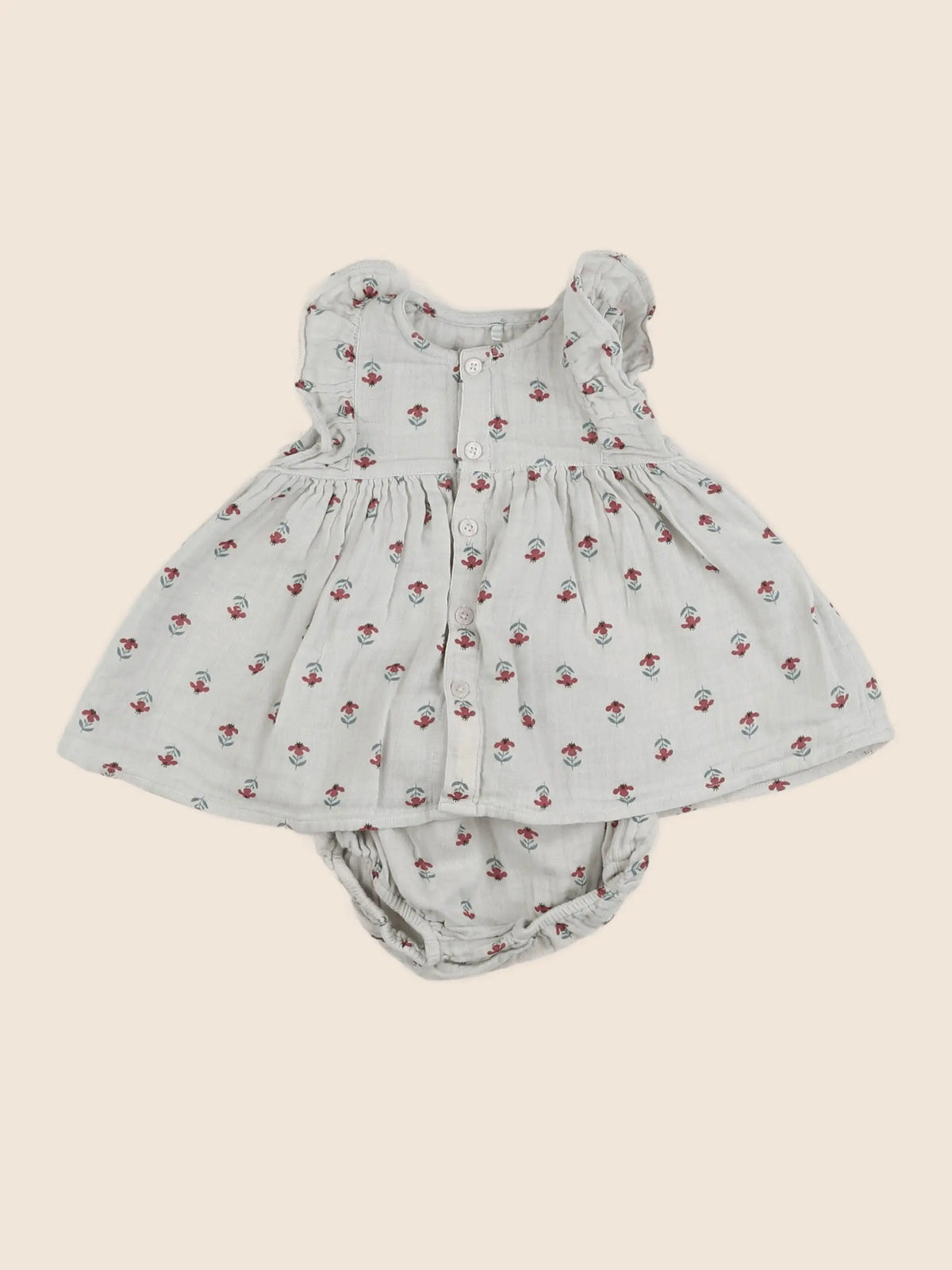 Petit Bateau - robe gris - 3 mois