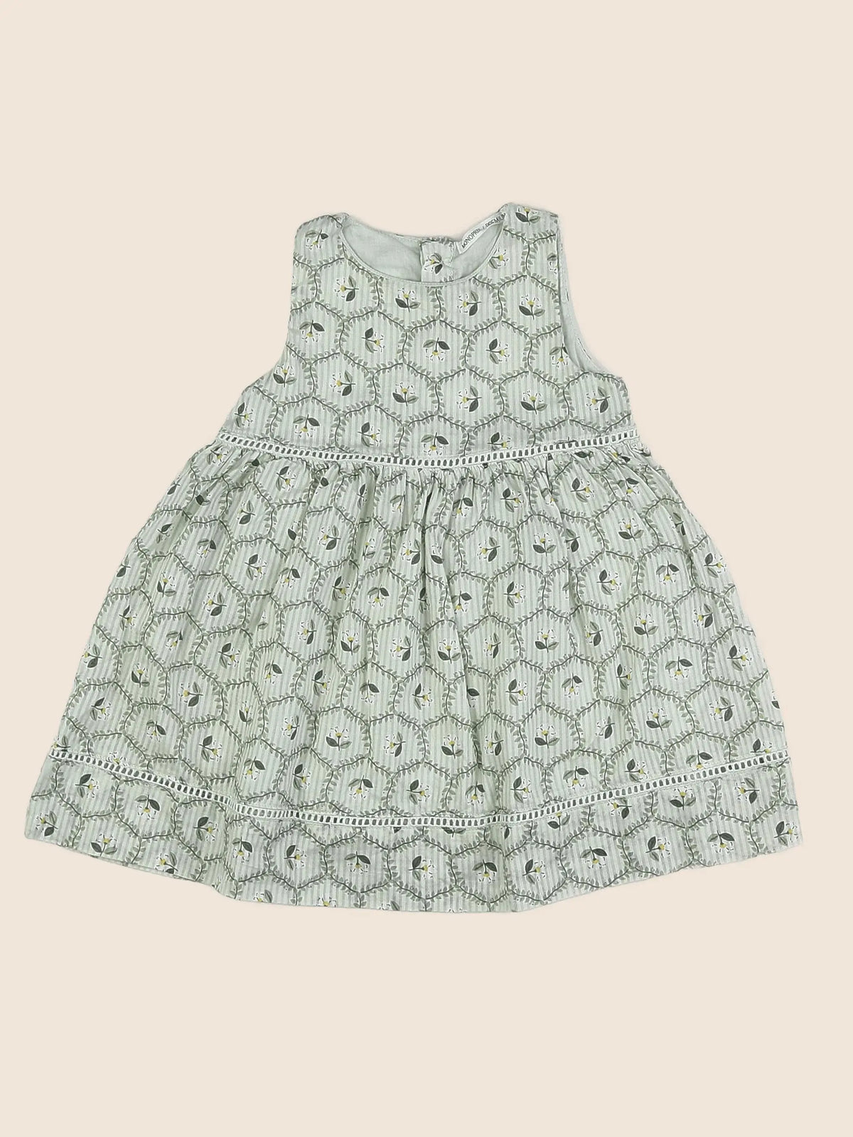 Monoprix - robe vert - 12 mois