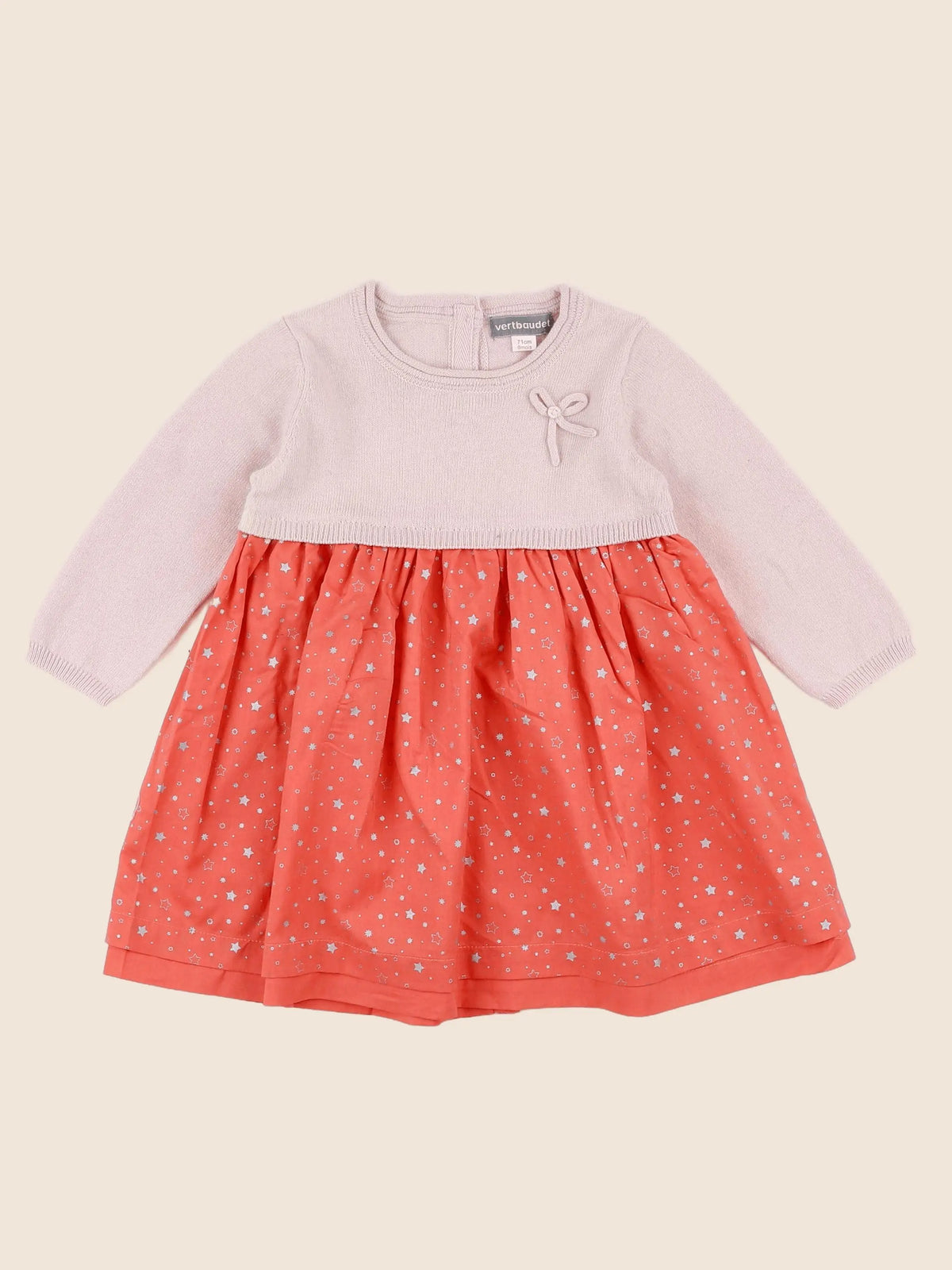 Vertbaudet - robe rose - 9 mois