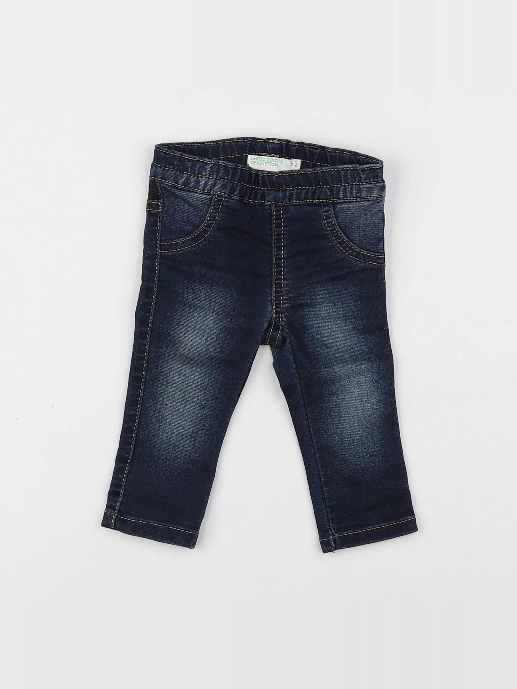 Benetton - jegging bleu - 3 mois