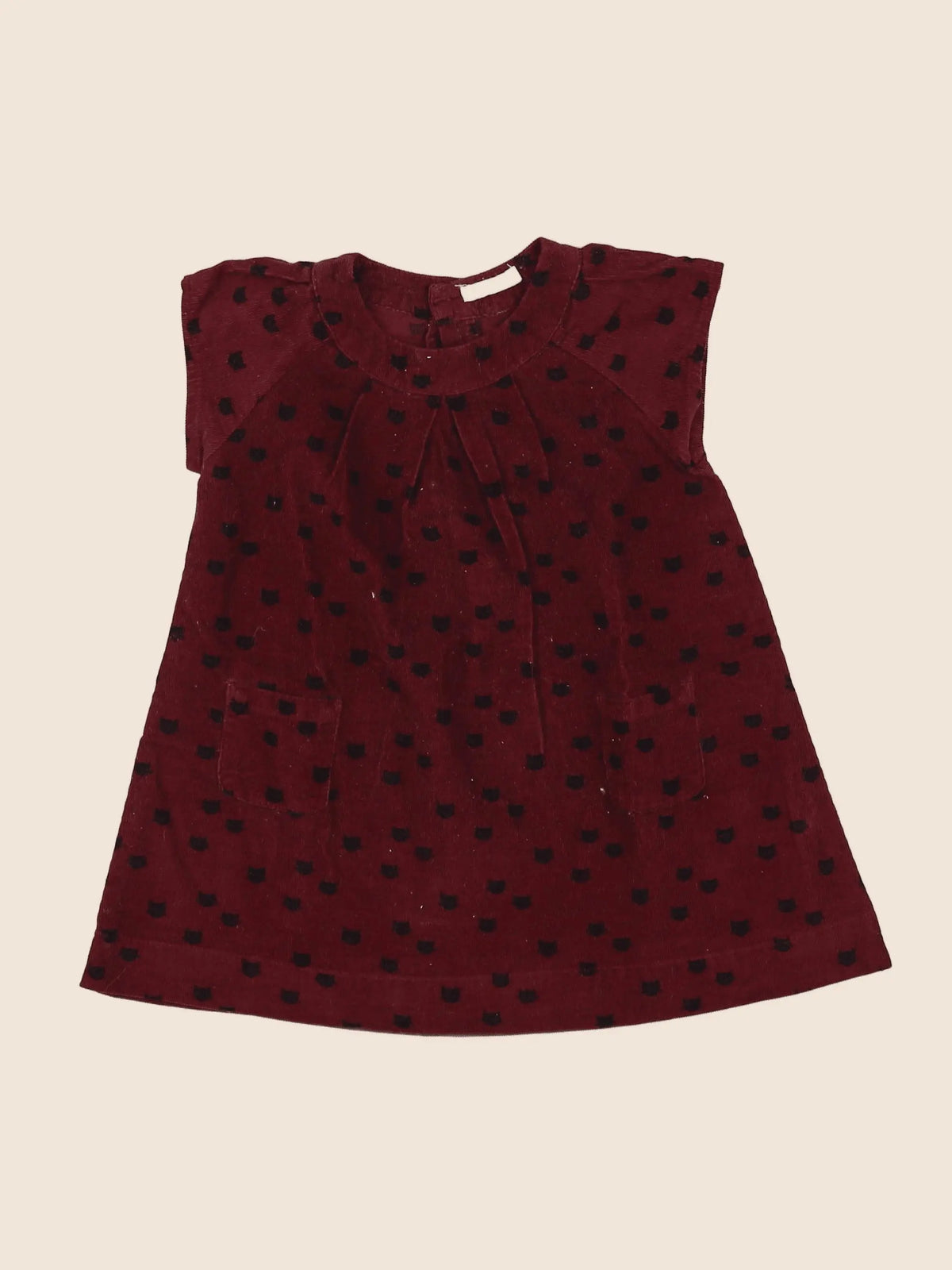 Boutchou - robe violet, noir - 12 mois