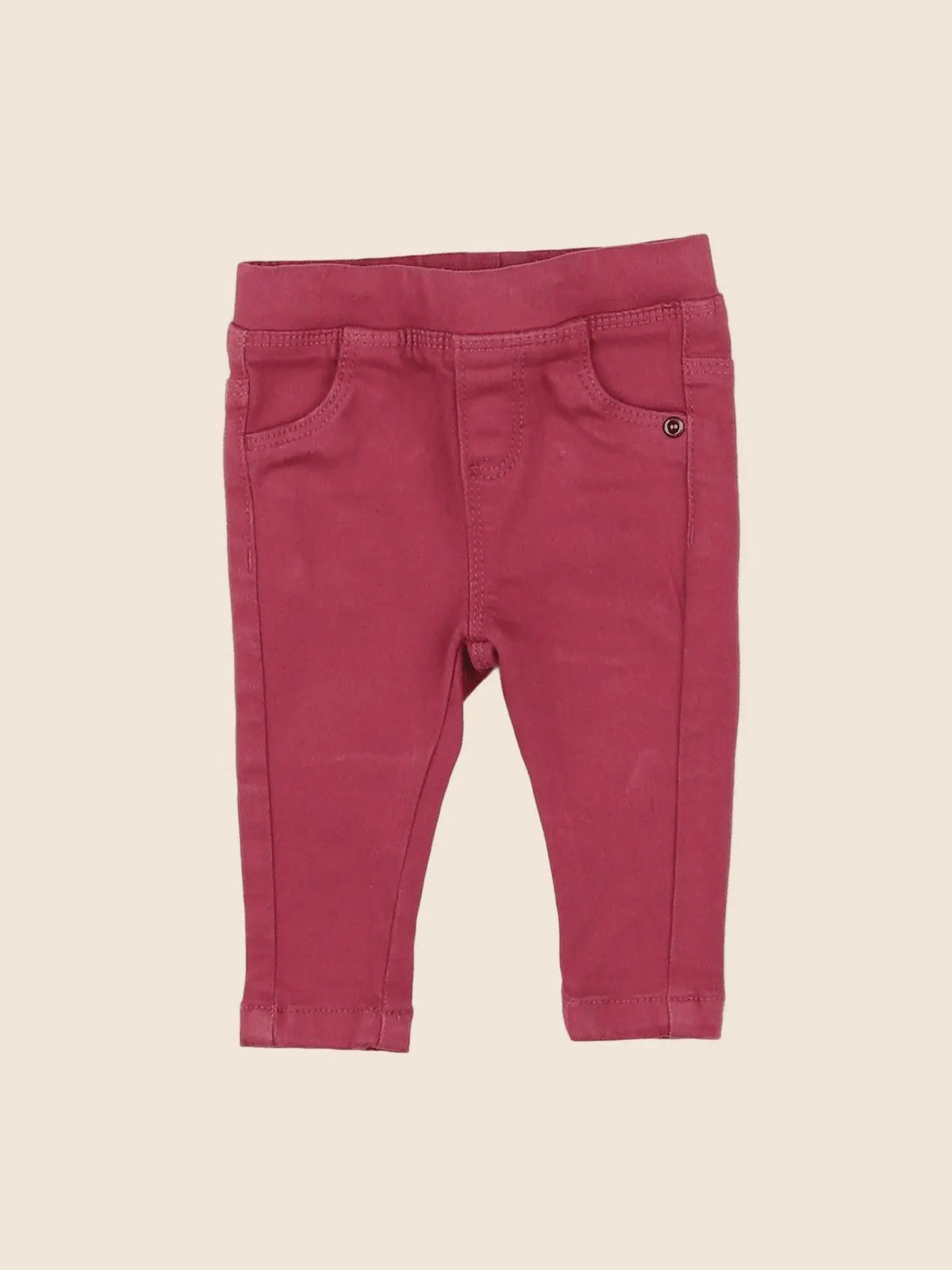 Vertbaudet - jegging rose, rouge - 3 mois