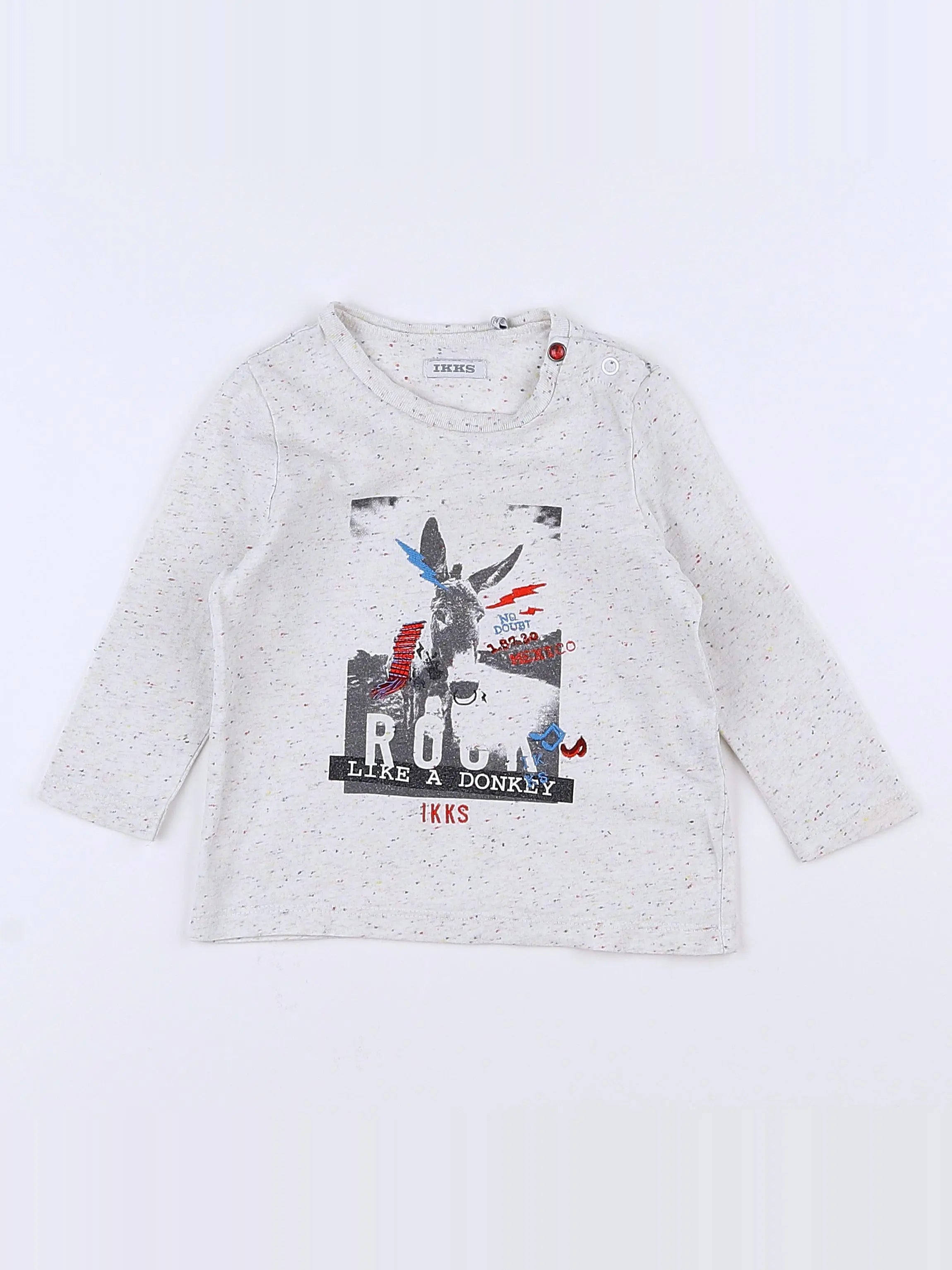 IKKS - tee-shirt beige - 12 mois