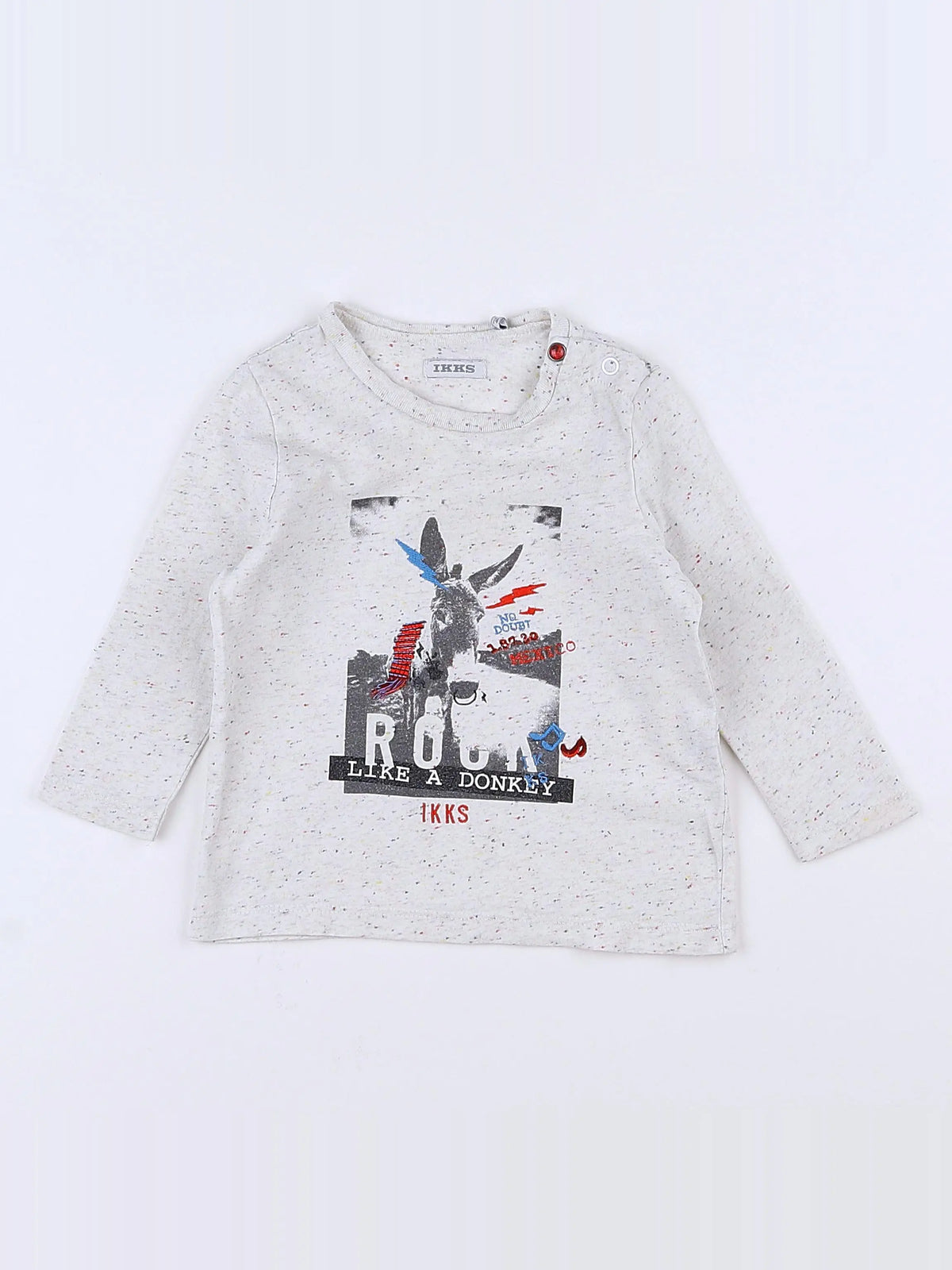 IKKS - tee-shirt beige - 12 mois