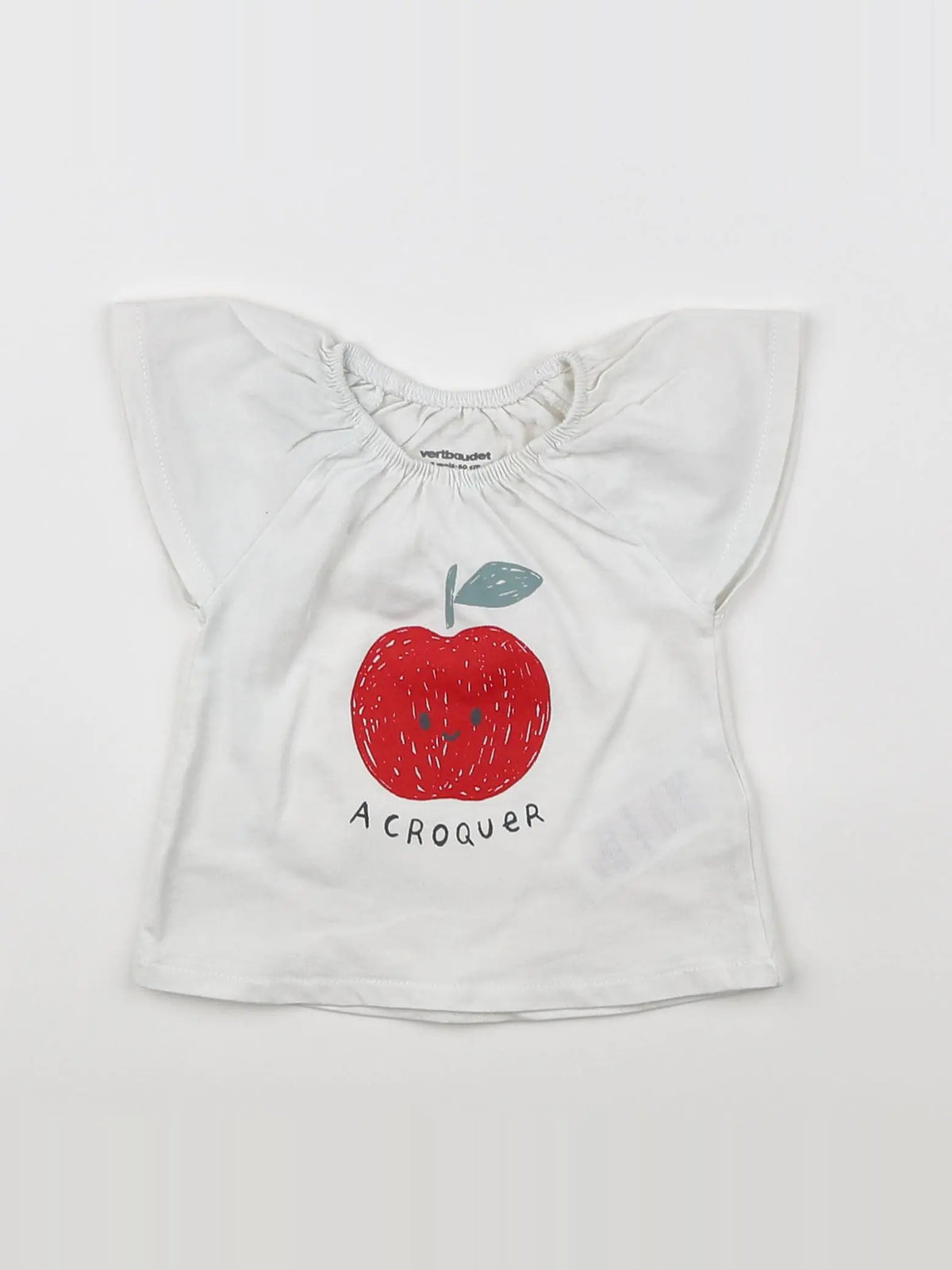 Vertbaudet - tee-shirt blanc - 3 mois