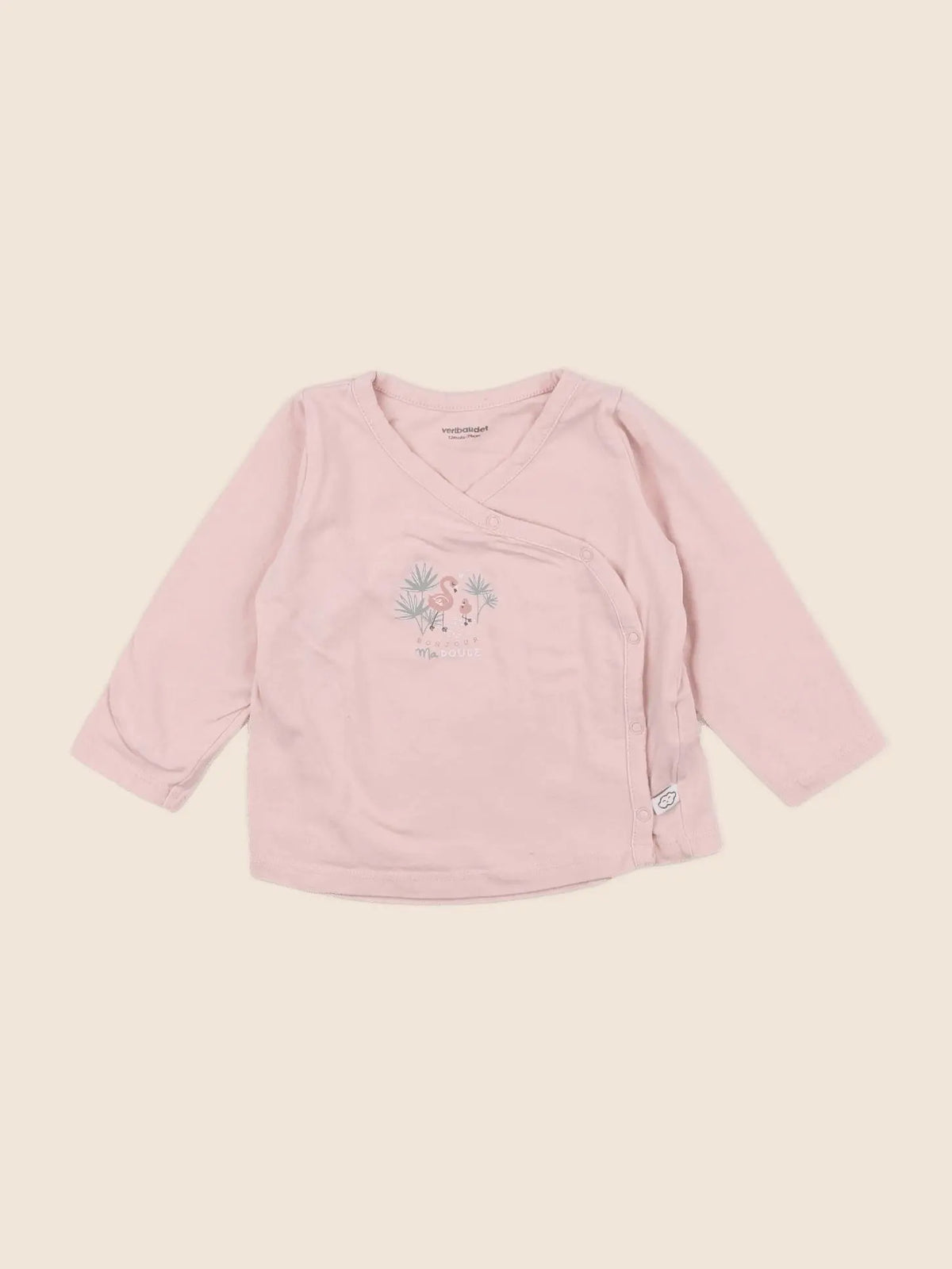 Vertbaudet - tee-shirt rose - 12 mois