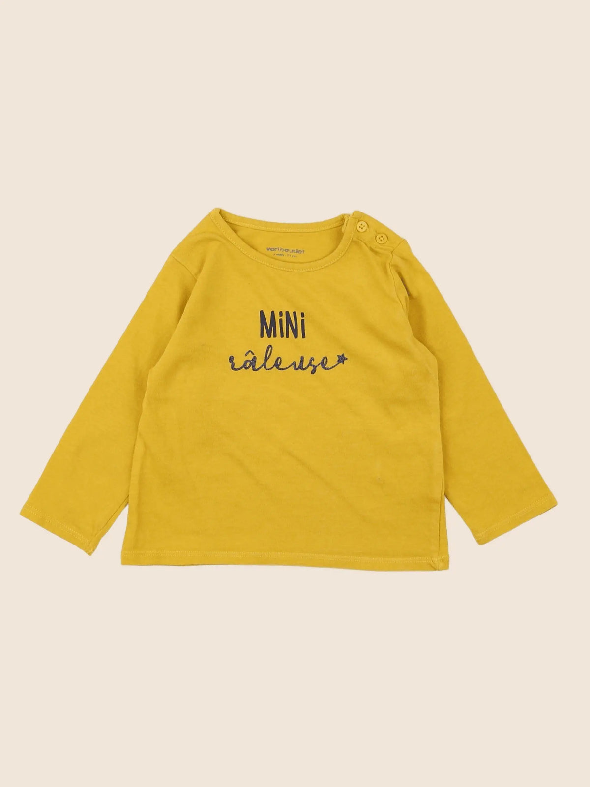 Vertbaudet - tee-shirt jaune - 9 mois
