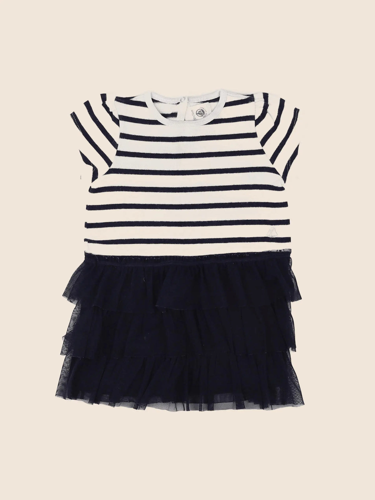 Petit Bateau - robe bleu - 12 mois