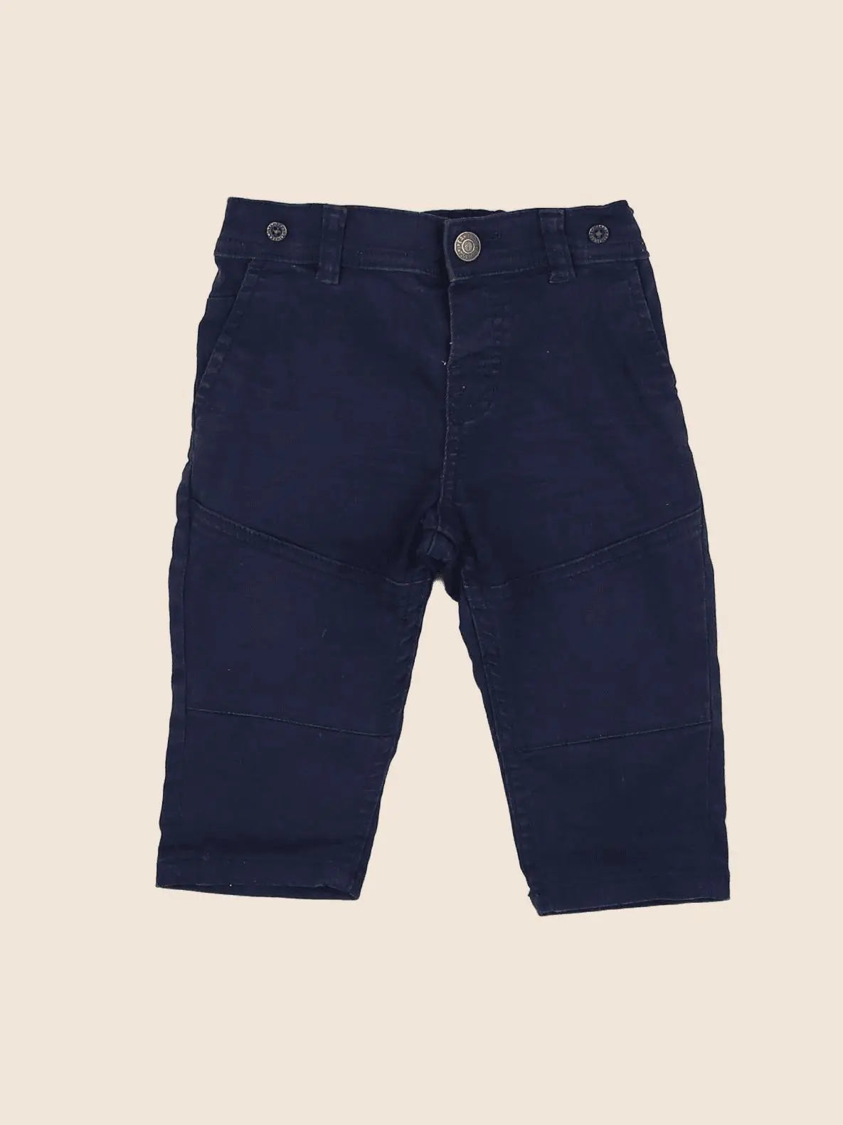 H&M - pantalon bleu - 6/9 mois