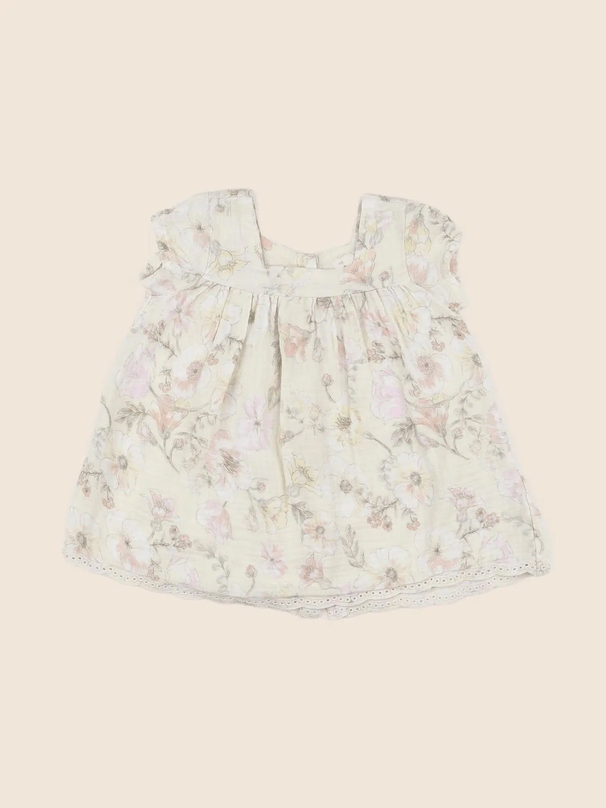 Vertbaudet - robe rose, beige - 9 mois