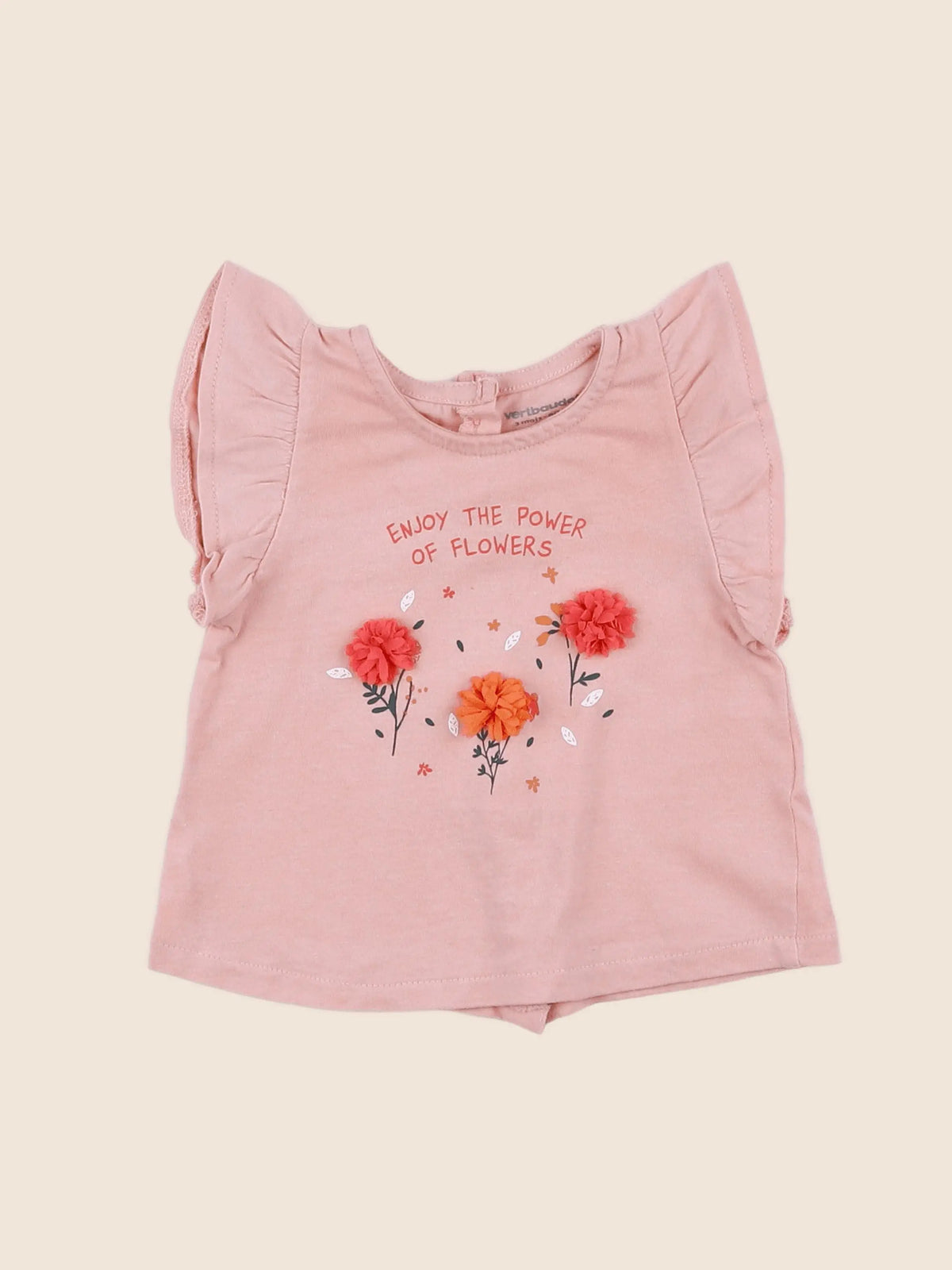 Vertbaudet - tee-shirt rose - 3 mois